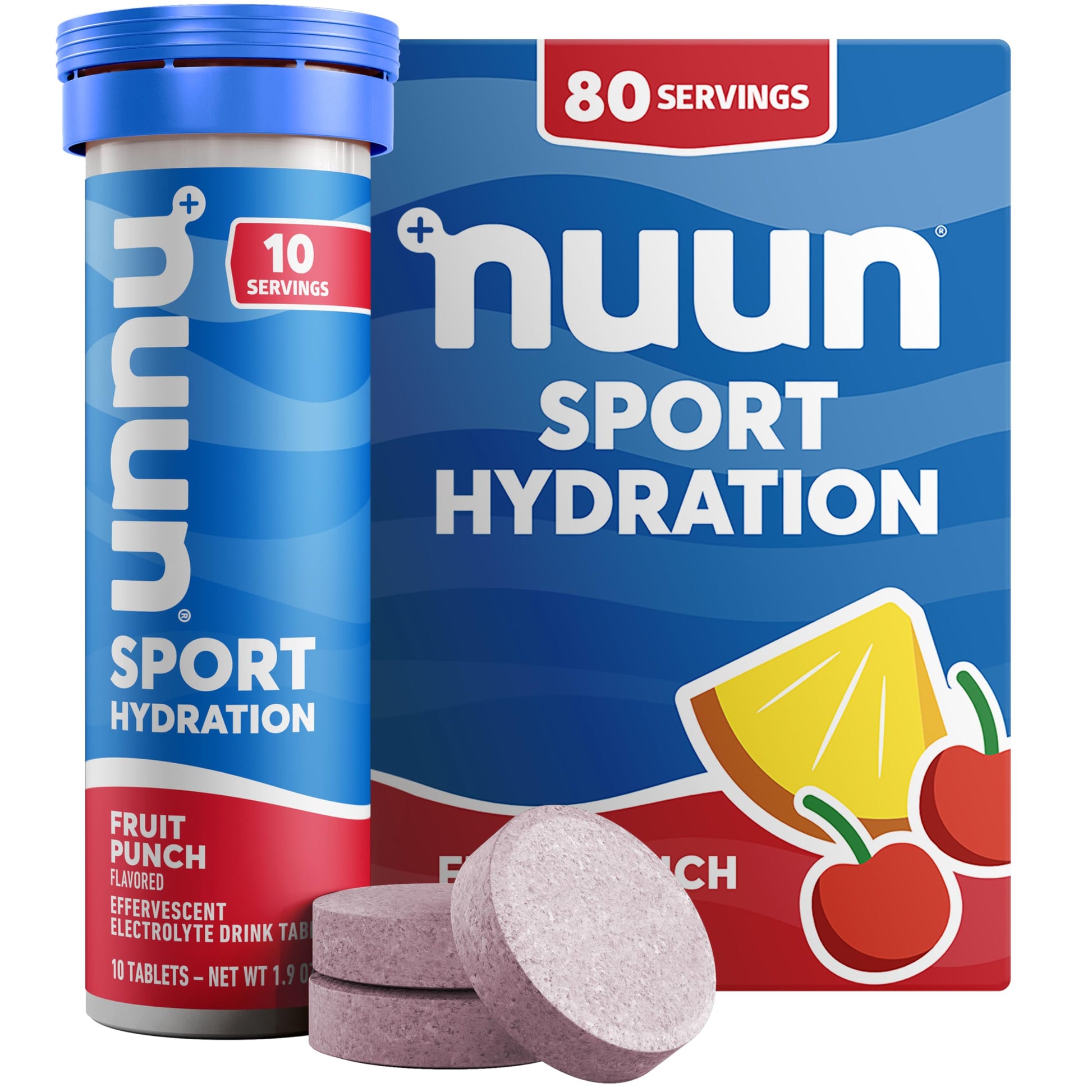 Nuun Sport Electrolyte Tablets Fruit Punch 80 Count