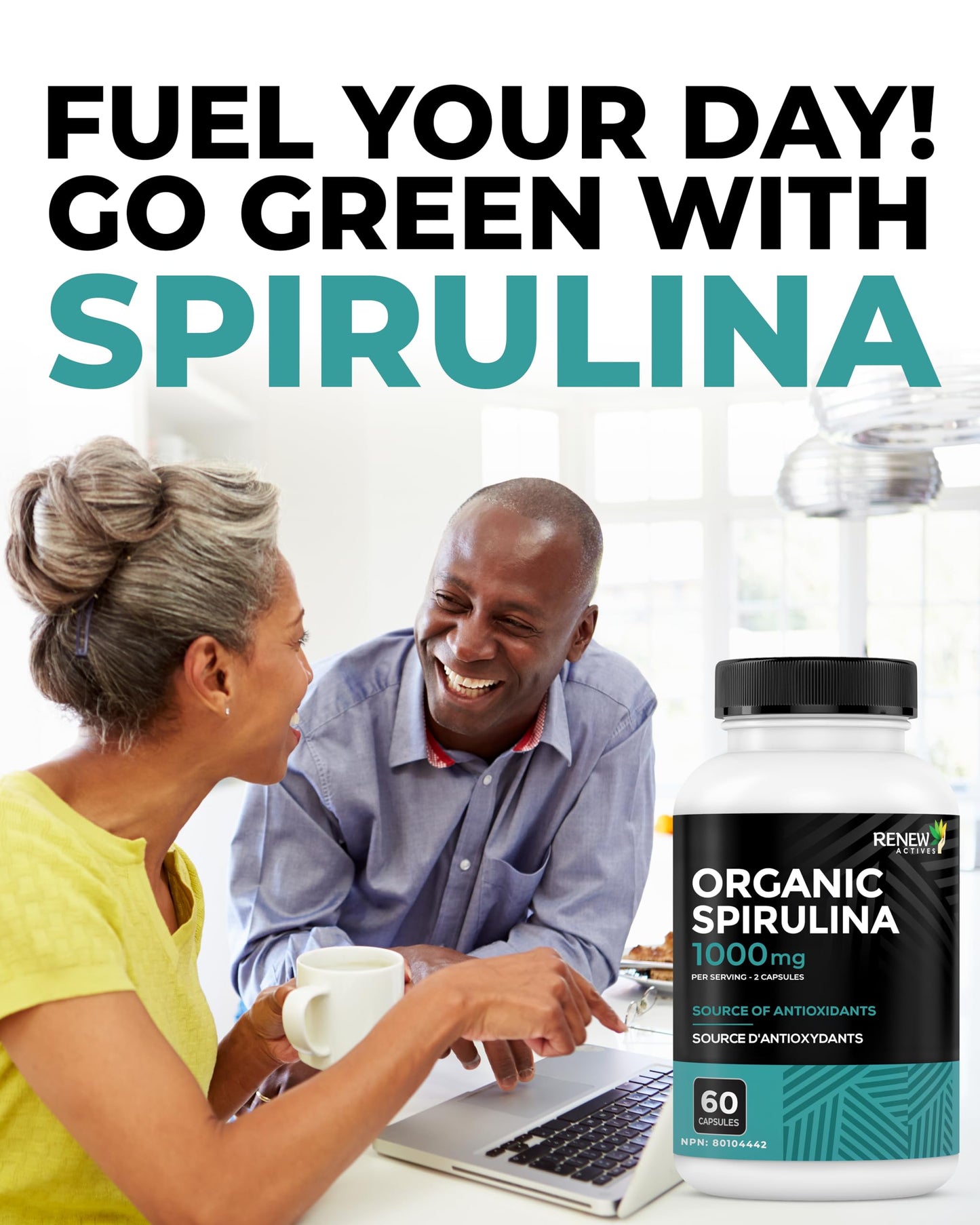 Renew Actives Organic Spirulina 60 Capsules