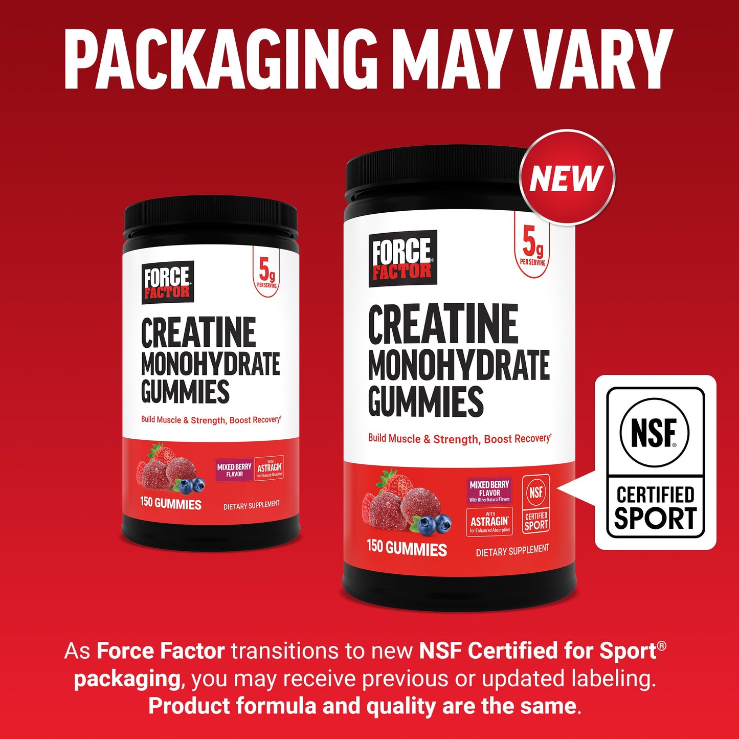 Force Factor Creatine Monohydrate Gummy, 150