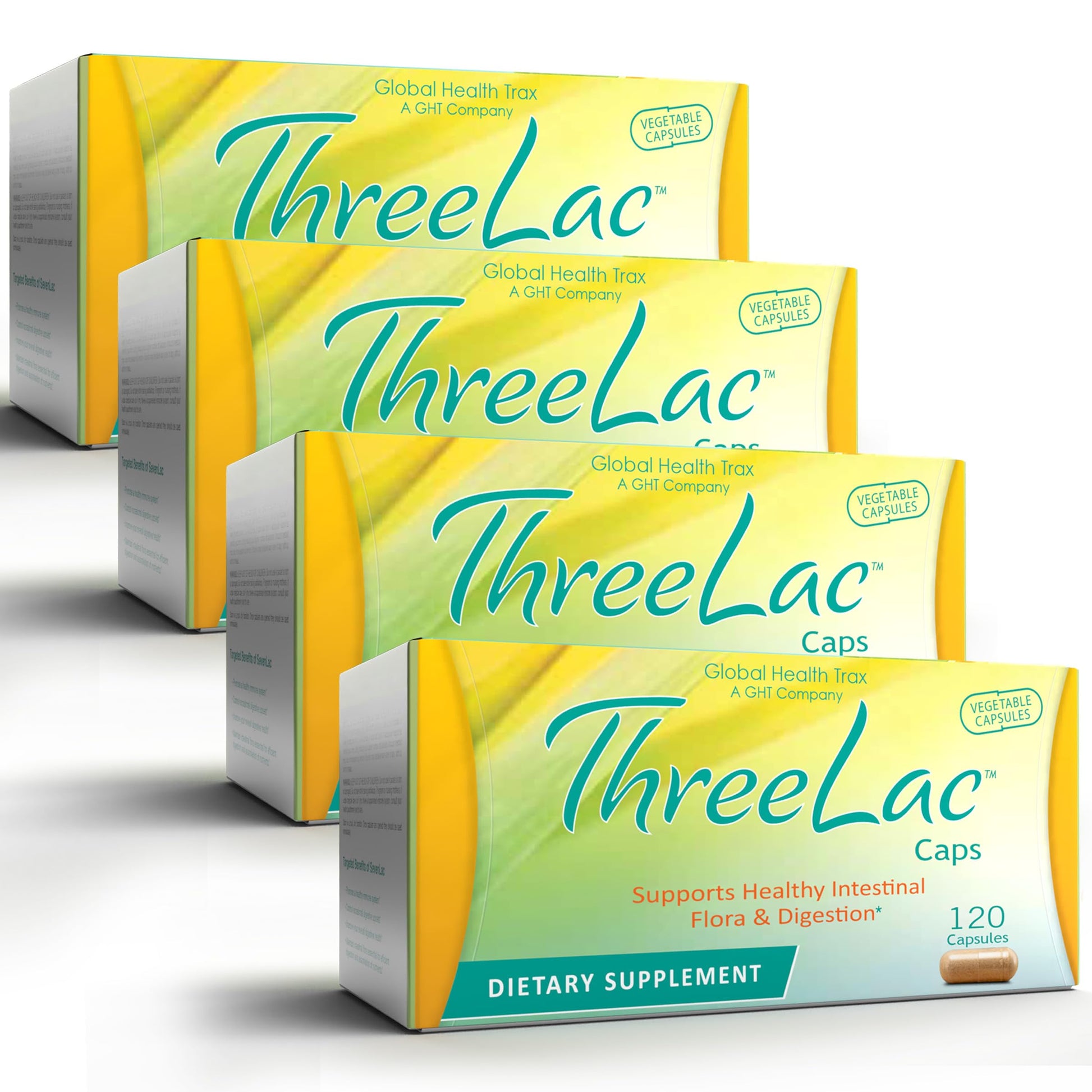 GHT Global Health Trax ThreeLac Probiotic Capsules, 480 Count