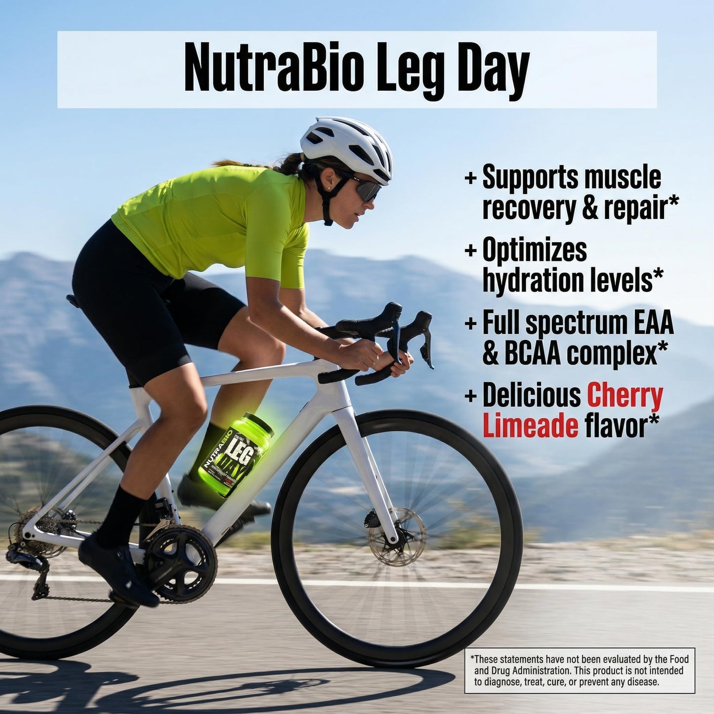 NutraBio Leg Day Intra Workout Powder Cherry Lime 33.6