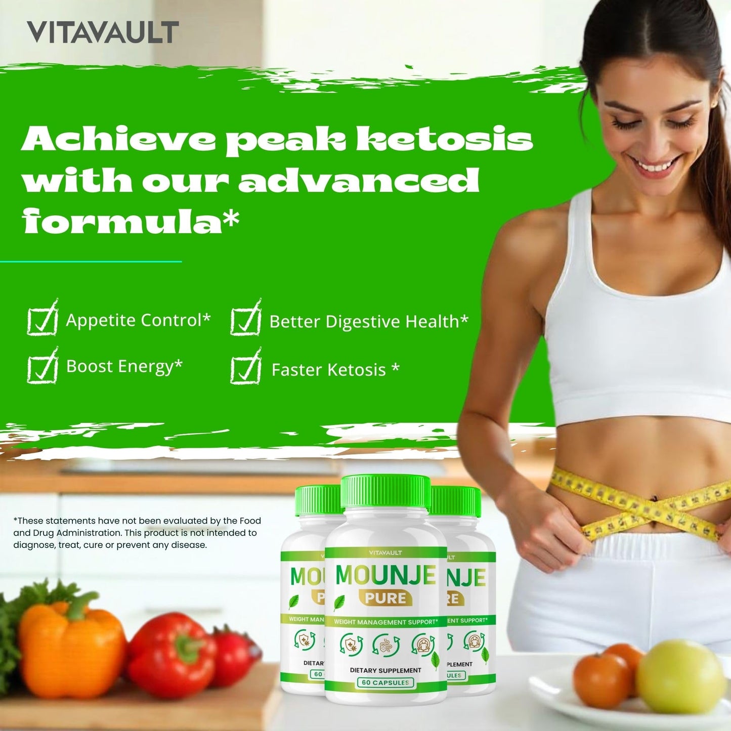 Vitavault Mounje Pure Keto Capsules 120 Capsules