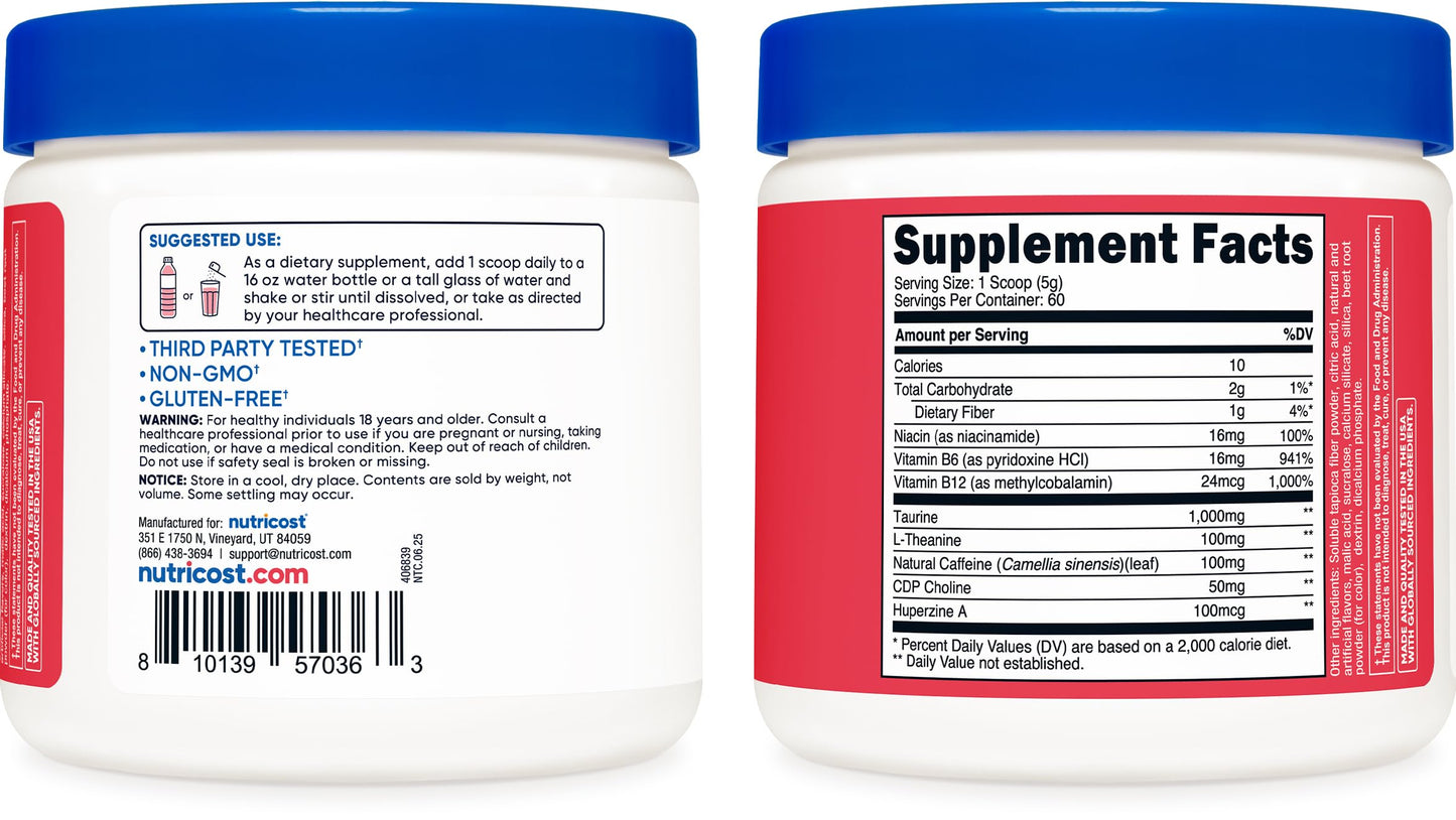 Nutricost Energy Complex Powder 10.7 oz