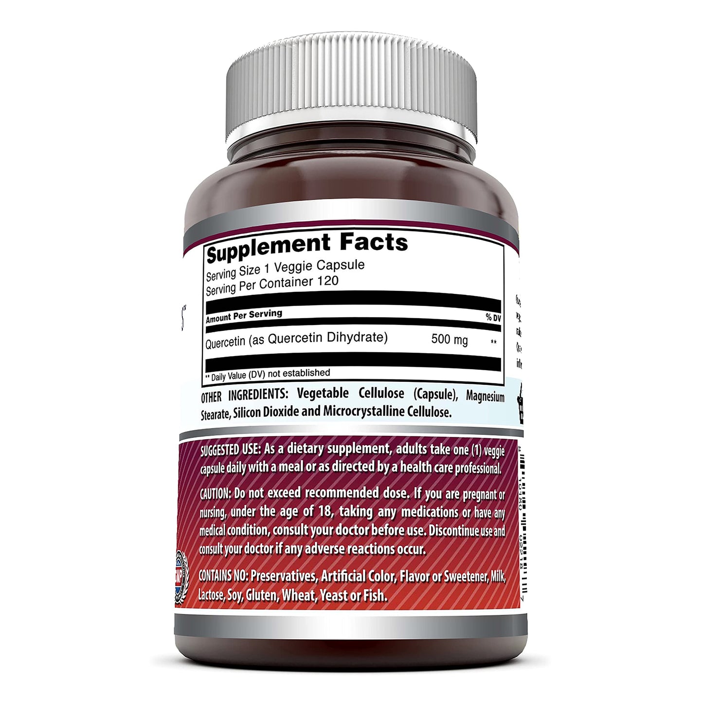 Amazing Nutrition Quercetin 500mg Capsule, 120 Count