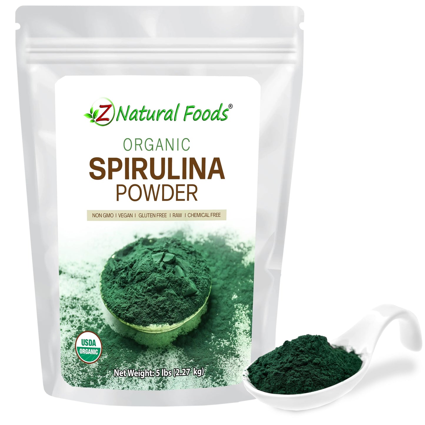 Z Natural Foods Organic Spirulina Powder, 80 oz