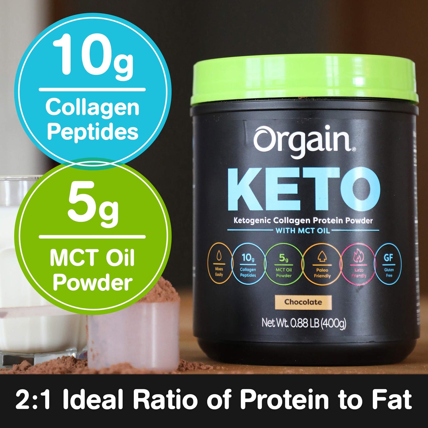 Orgain Keto Collagen Protein Powder 14.1 oz