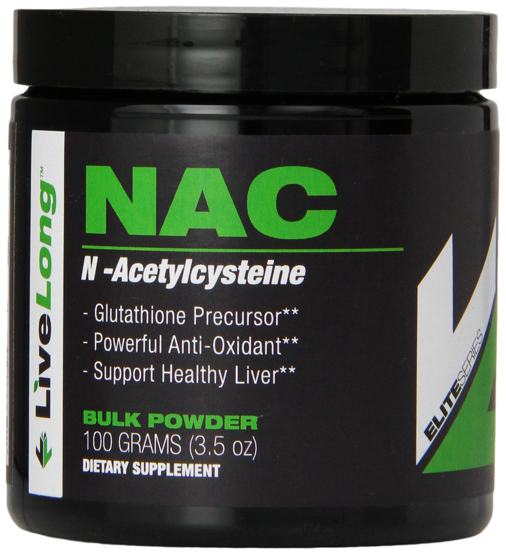 LiveLong Nutrition N-Acetyl L-Cysteine (NAC) Powder, 3.5 oz