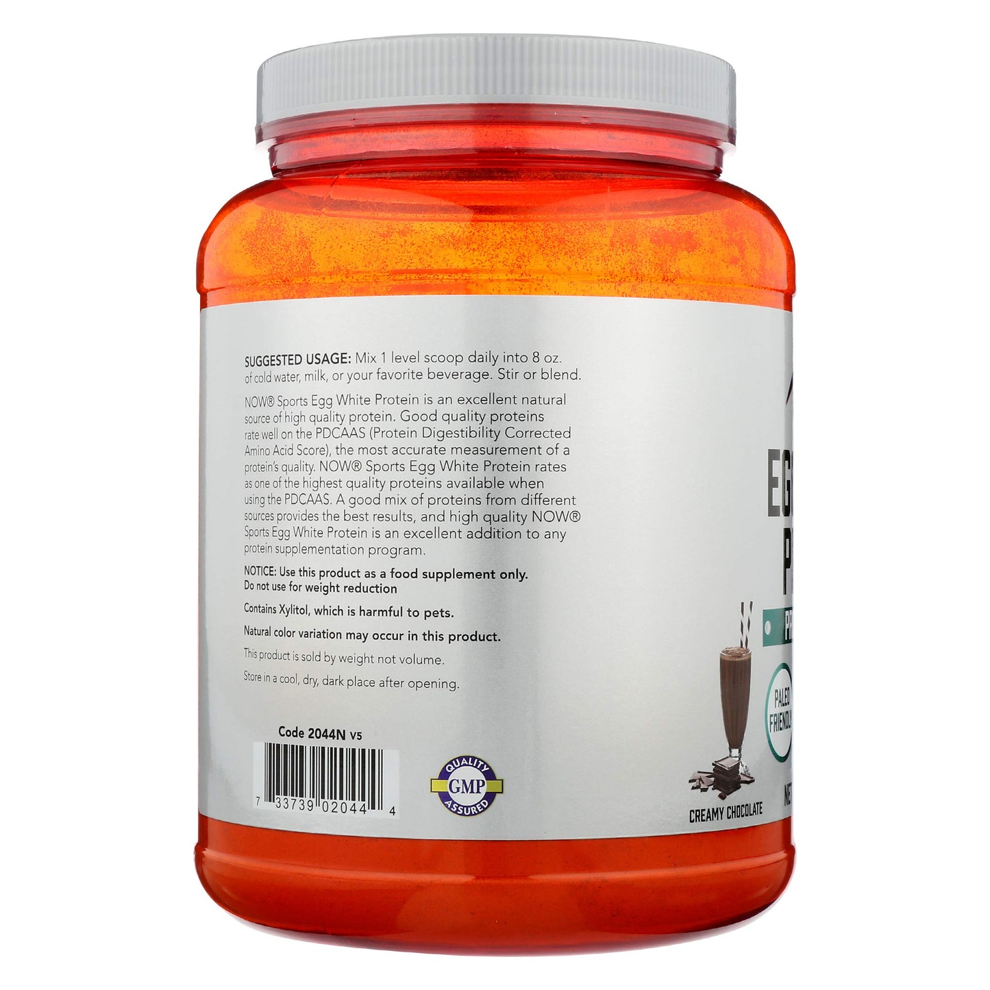 NOW Foods Egg White Protein Powder Chocolate 24 Ounces