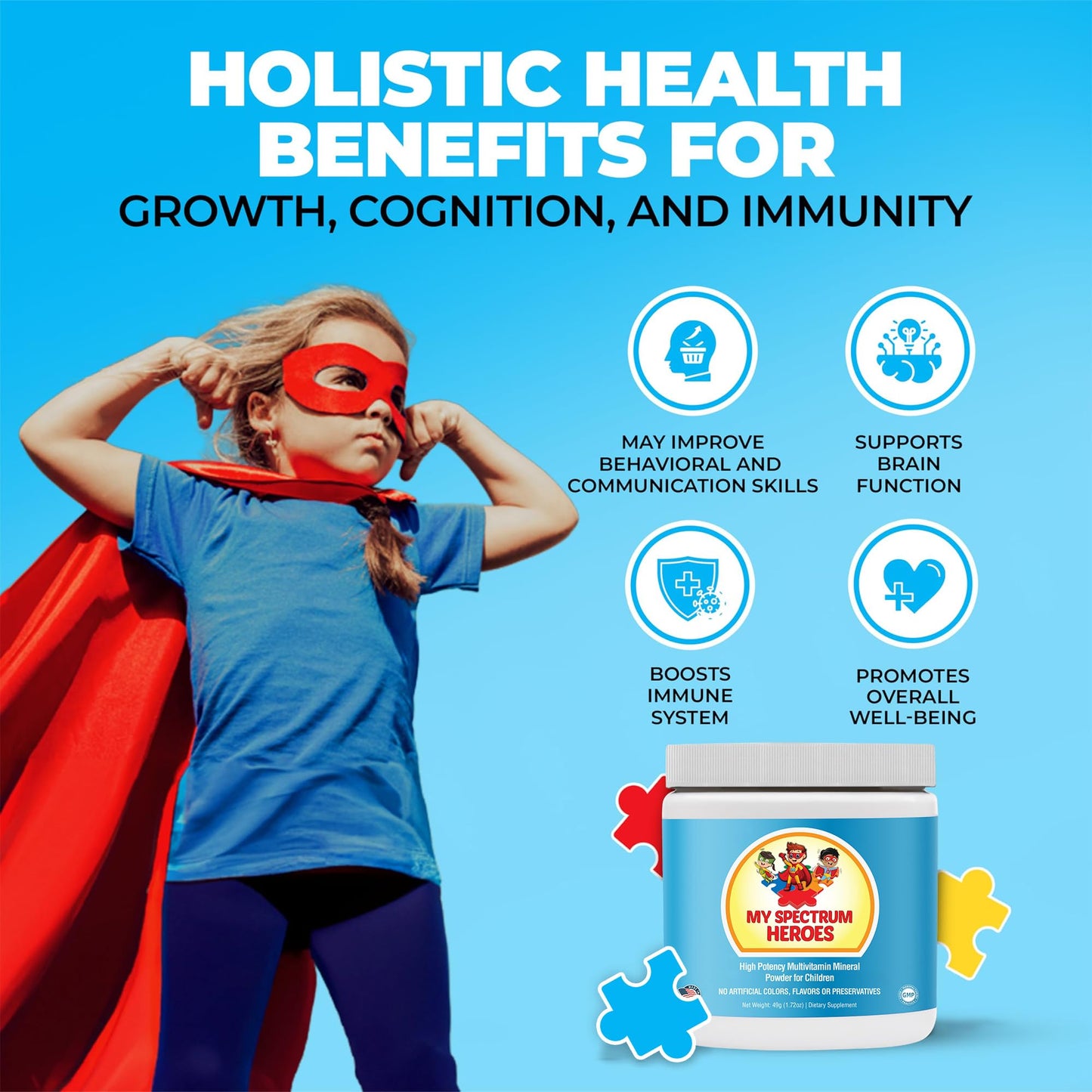 My Spectrum Heroes Kids Powder Multivitamin, 30 Servings