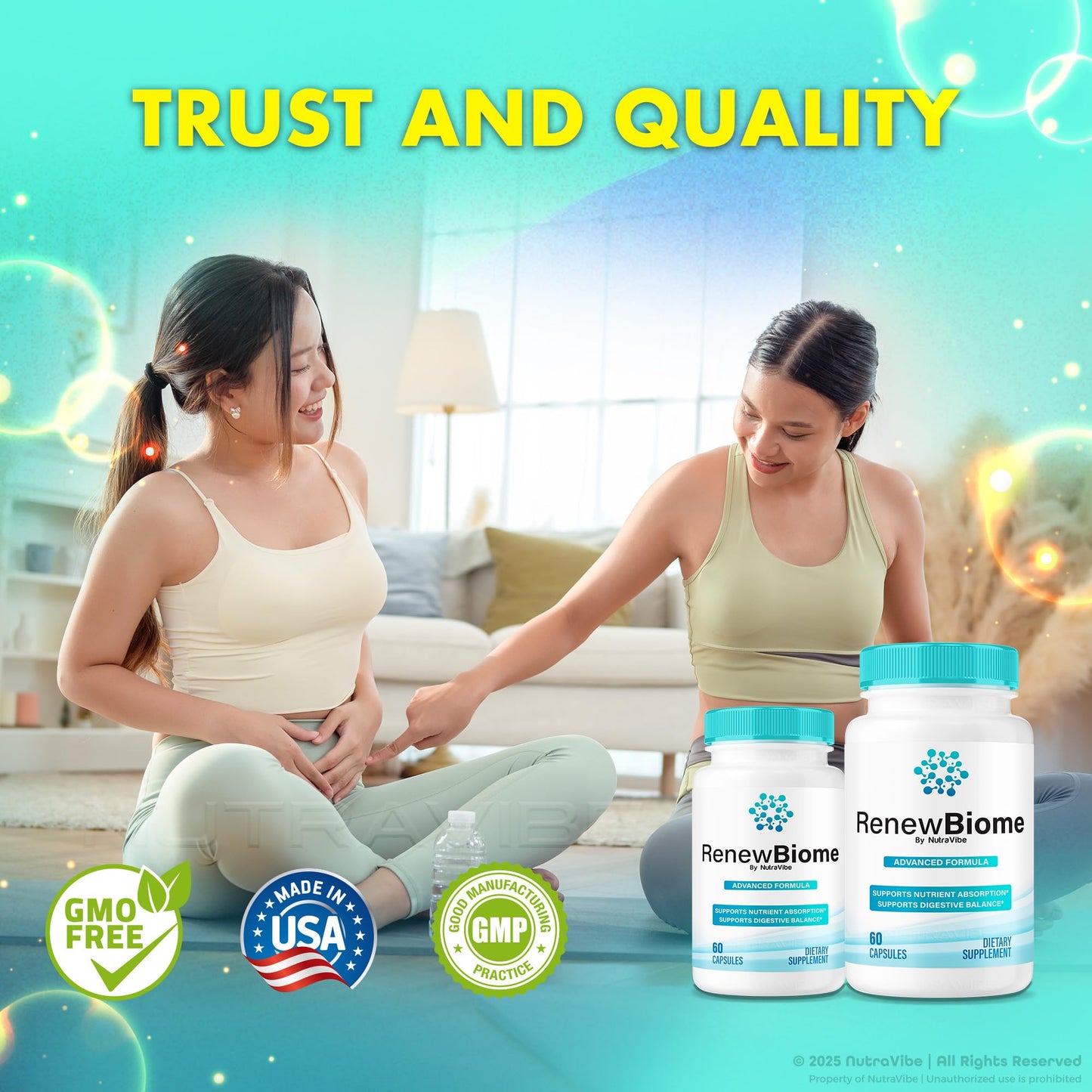 NutraVibe Renew Biome Skin & Gut Harmony Formula Capsule 120 Capsules