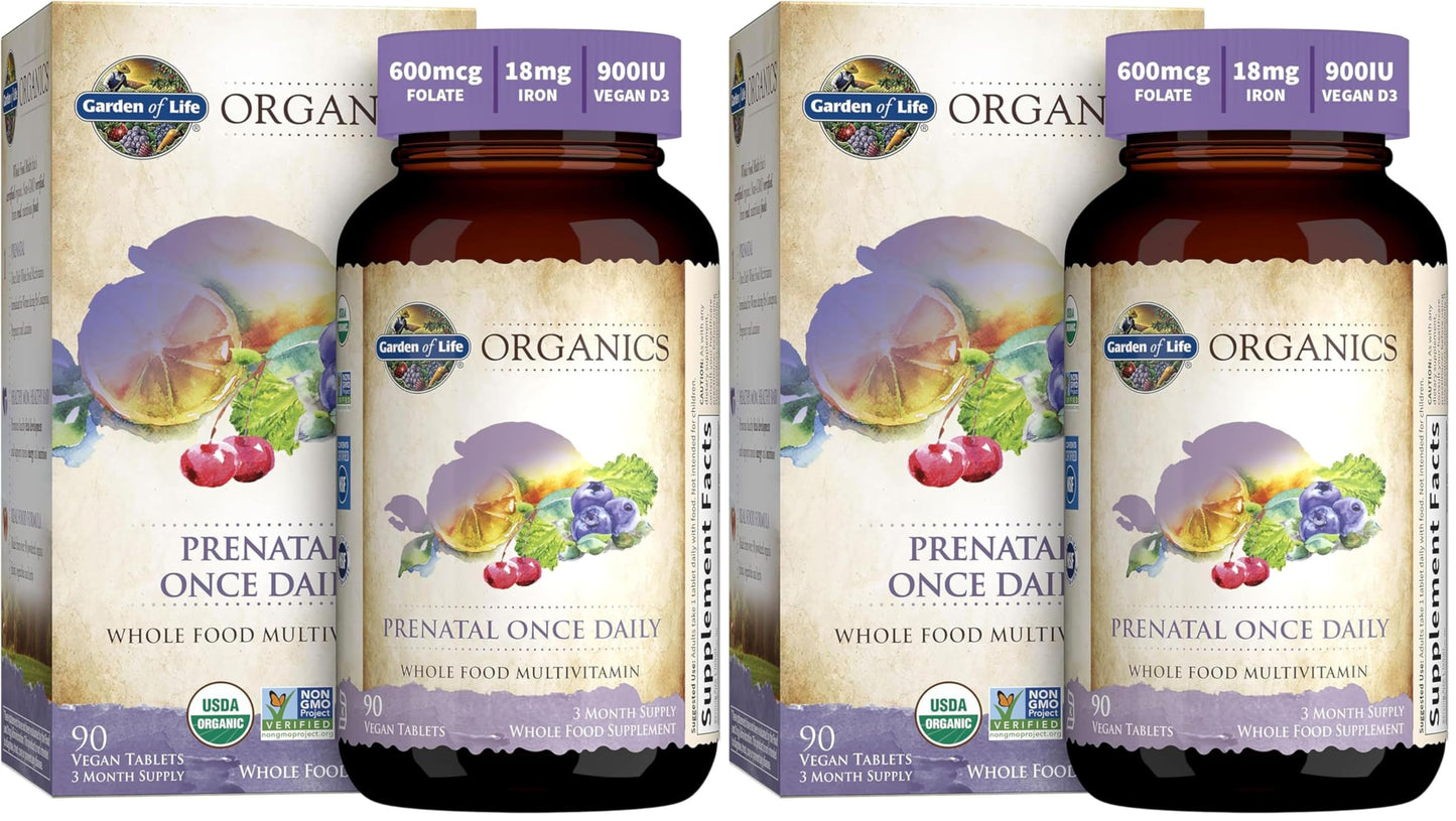 Garden of Life Prenatal Vitamins for Women Tablet 180 Count