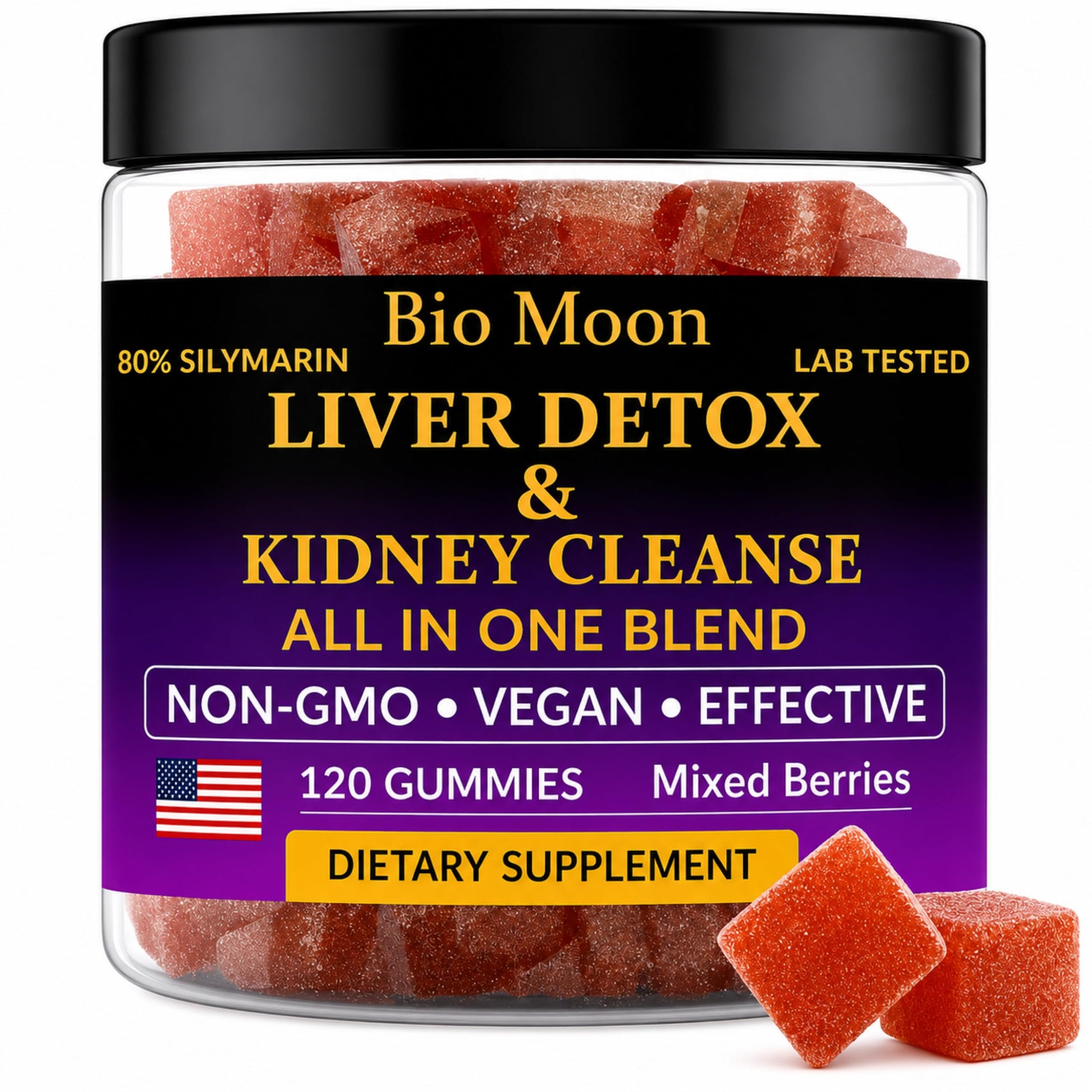 Bio Moon Liver & Kidney Detox Gummies, 120 Count
