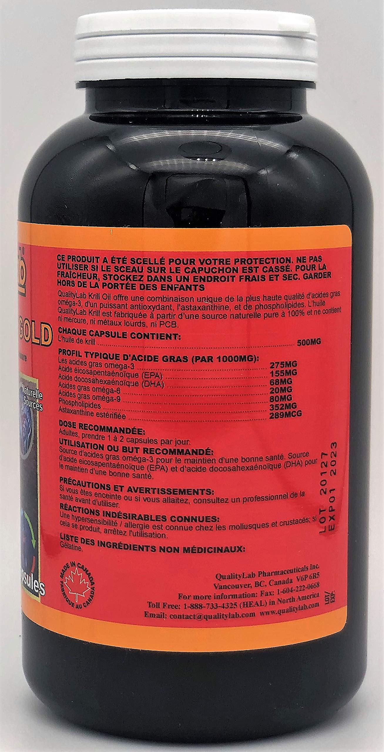 QUALITYLAB Krill Oil Omega Gold 500 mg Capsule, 365 Capsules