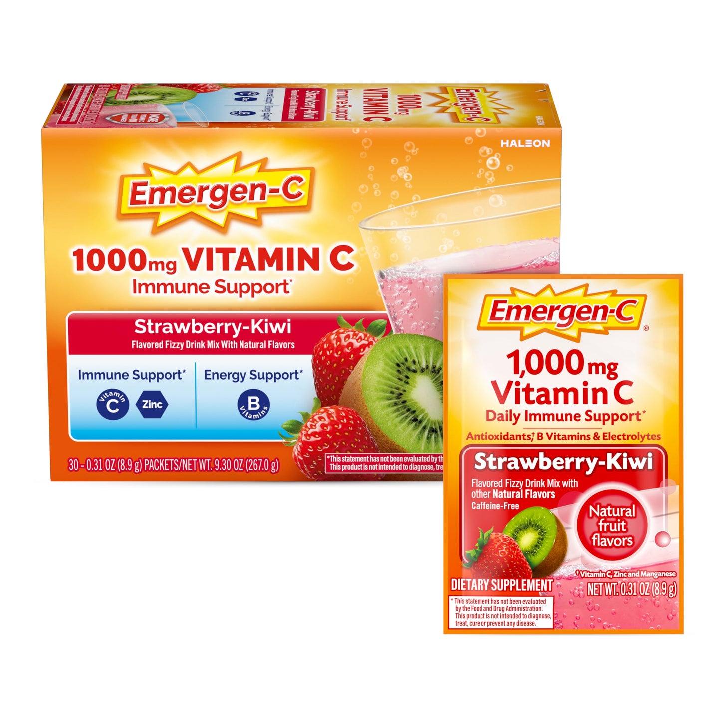 Emergen-C 1000mg Vitamin C Immune Support Powder Strawberry Kiwi 9.3 oz