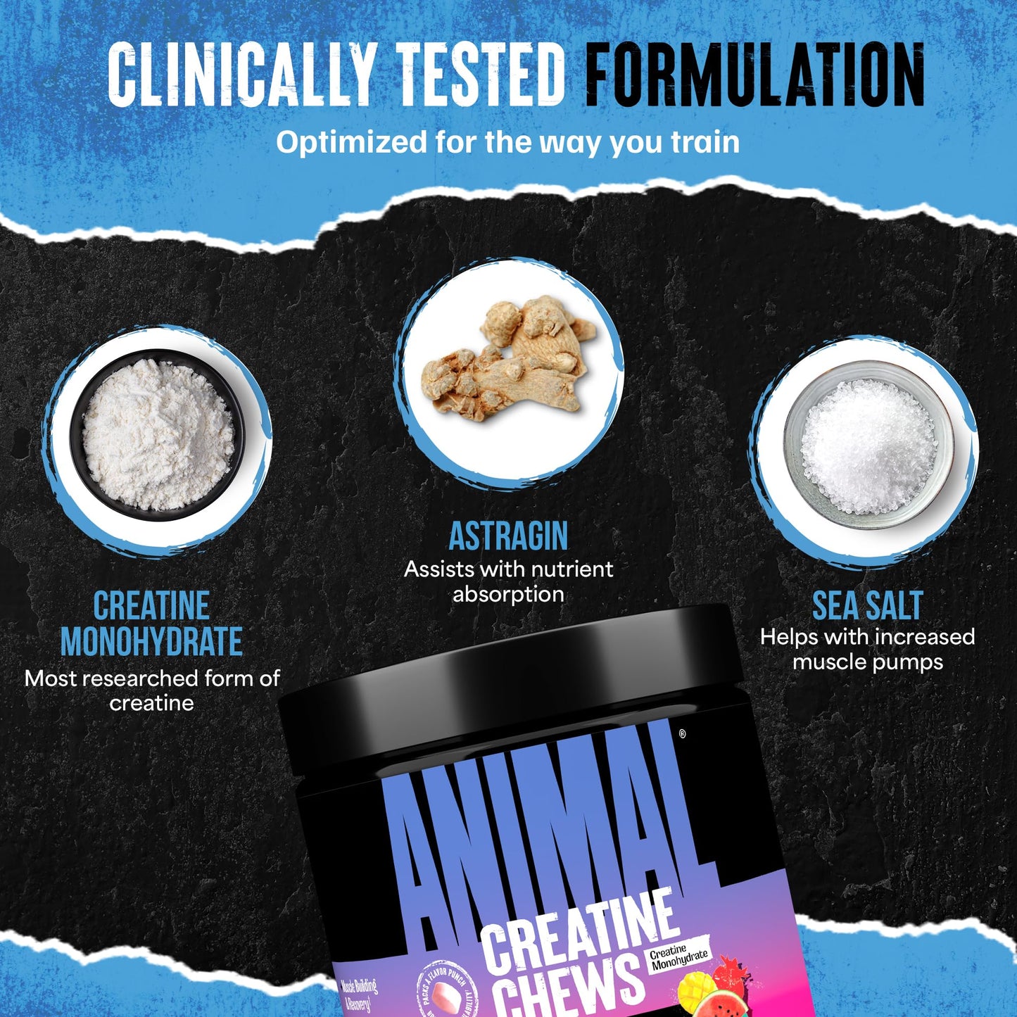 Animal Creatine Chewable Tablets 120 Count