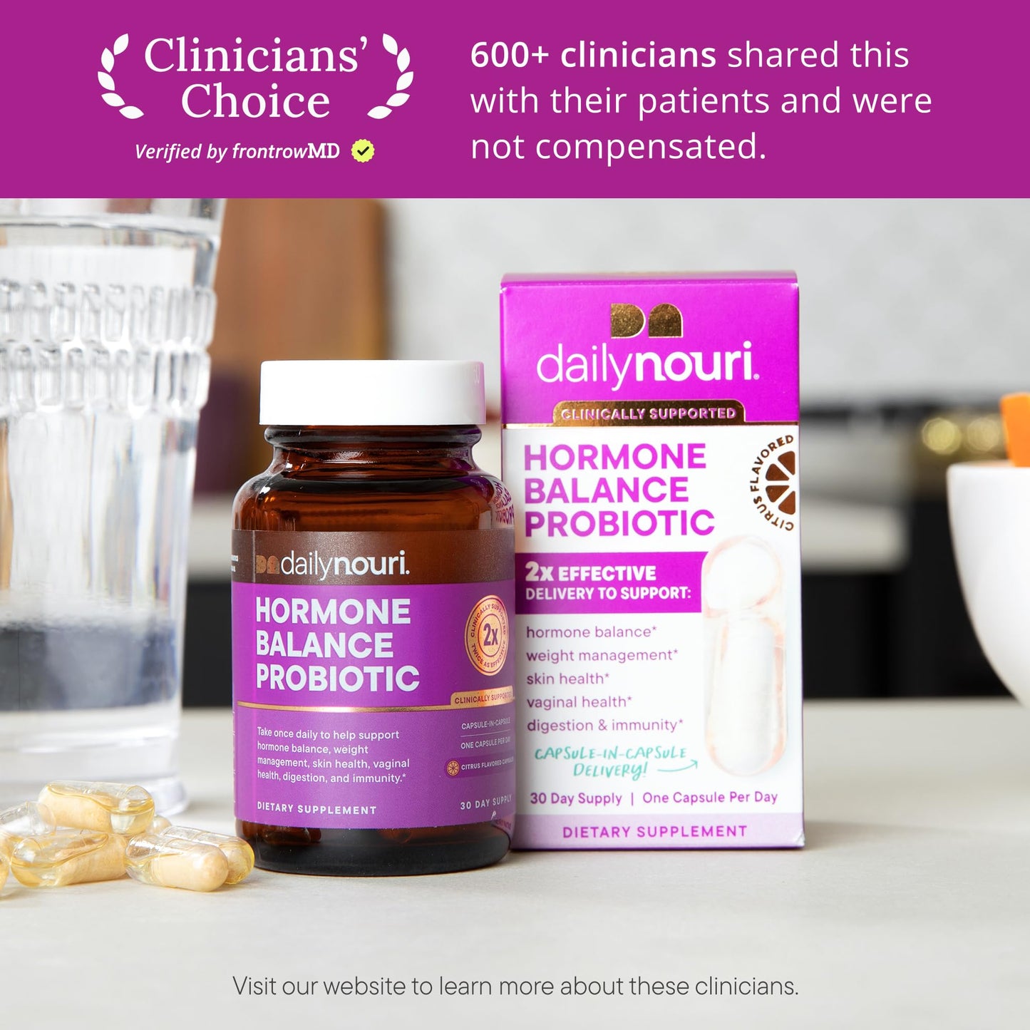 Daily Nouri Hormone Balance Probiotics for Women, 60 Capsules