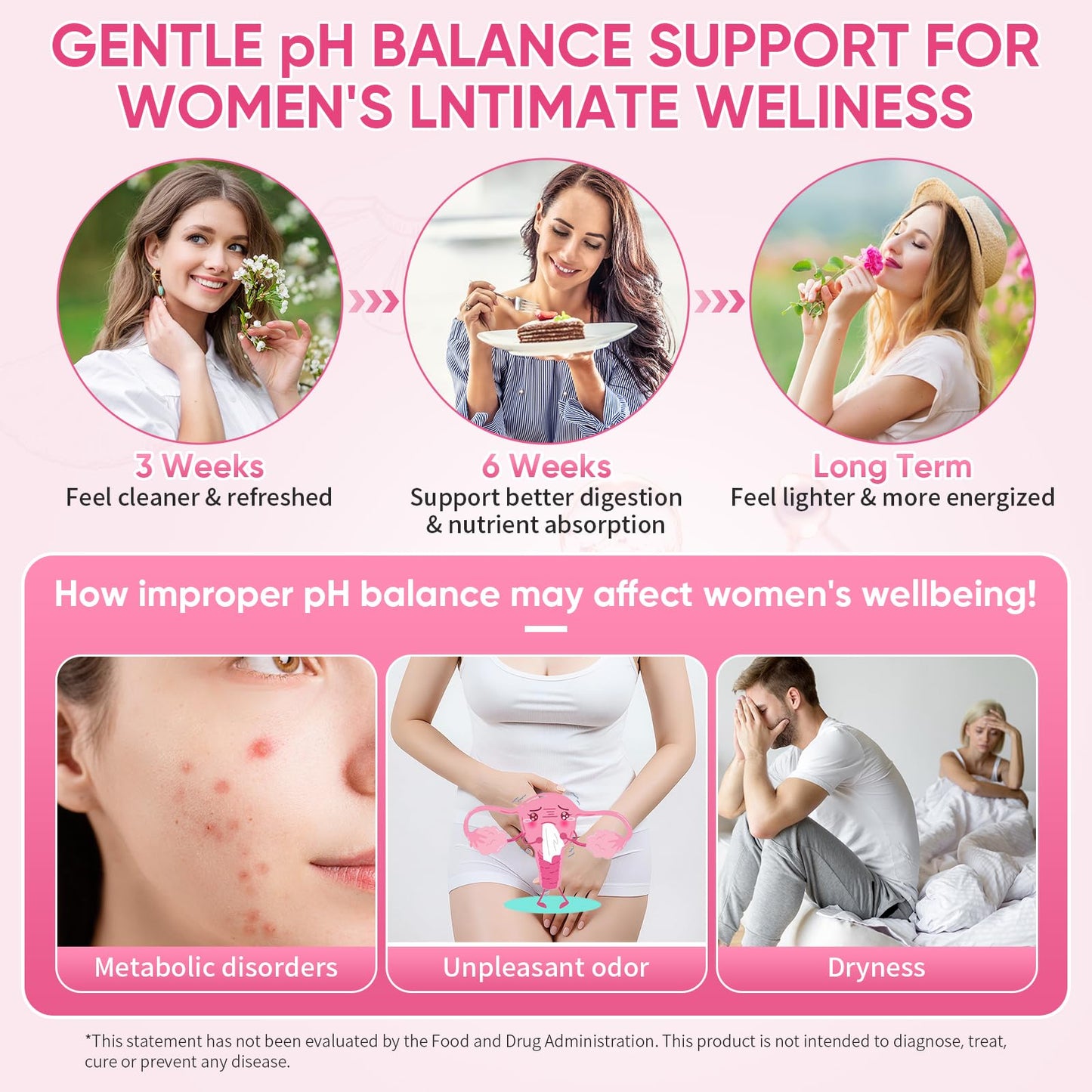 Boqiao Feminine Probiotics Gummies with Slippery Elm 60 Gummies