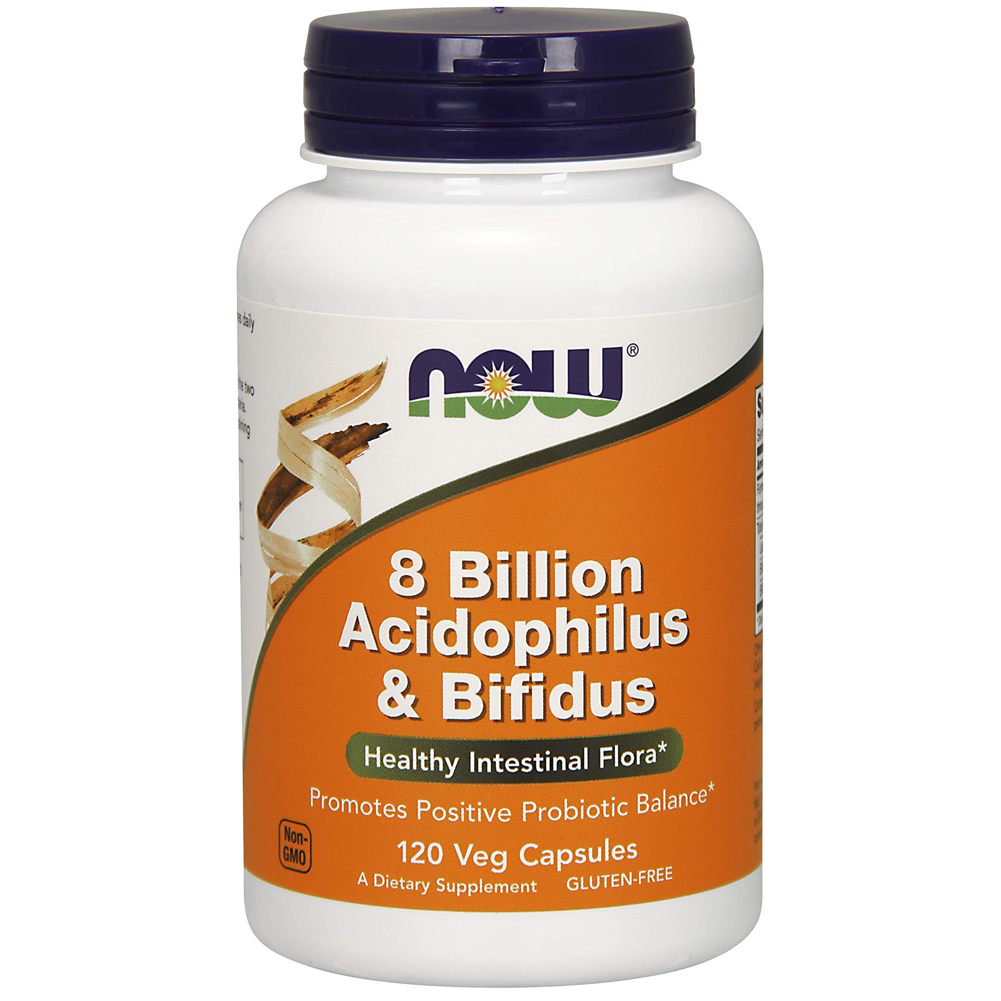NOW Foods 8 Billion Acidophilus & Bifidus 120 Capsules