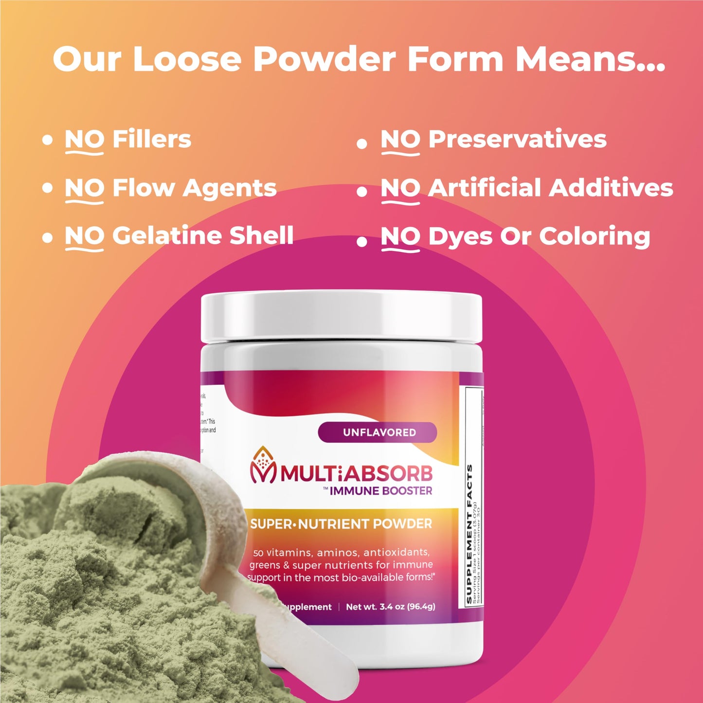 Imix Nutrition MultiAbsorb Immune Booster Powder 3.25 Ounce