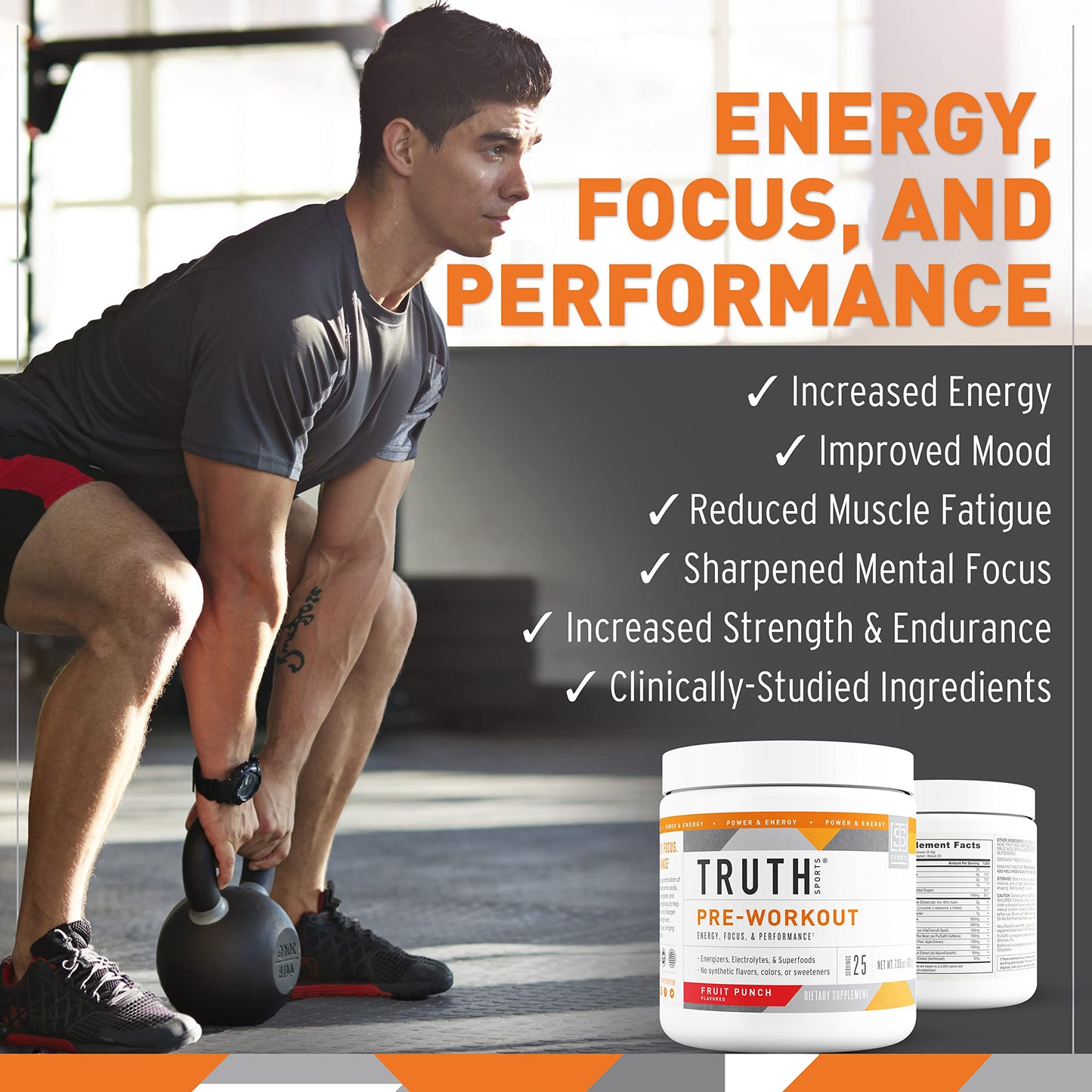 Truth Nutrition Pre Workout Powder 7.1 Ounce