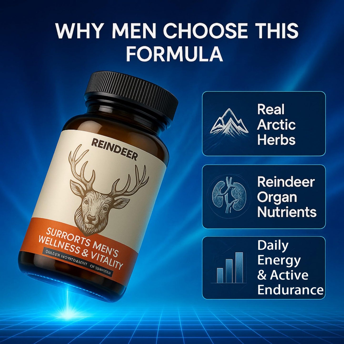 Dotkara Reindeer Organ Supplement for Men Capsule 60 Count