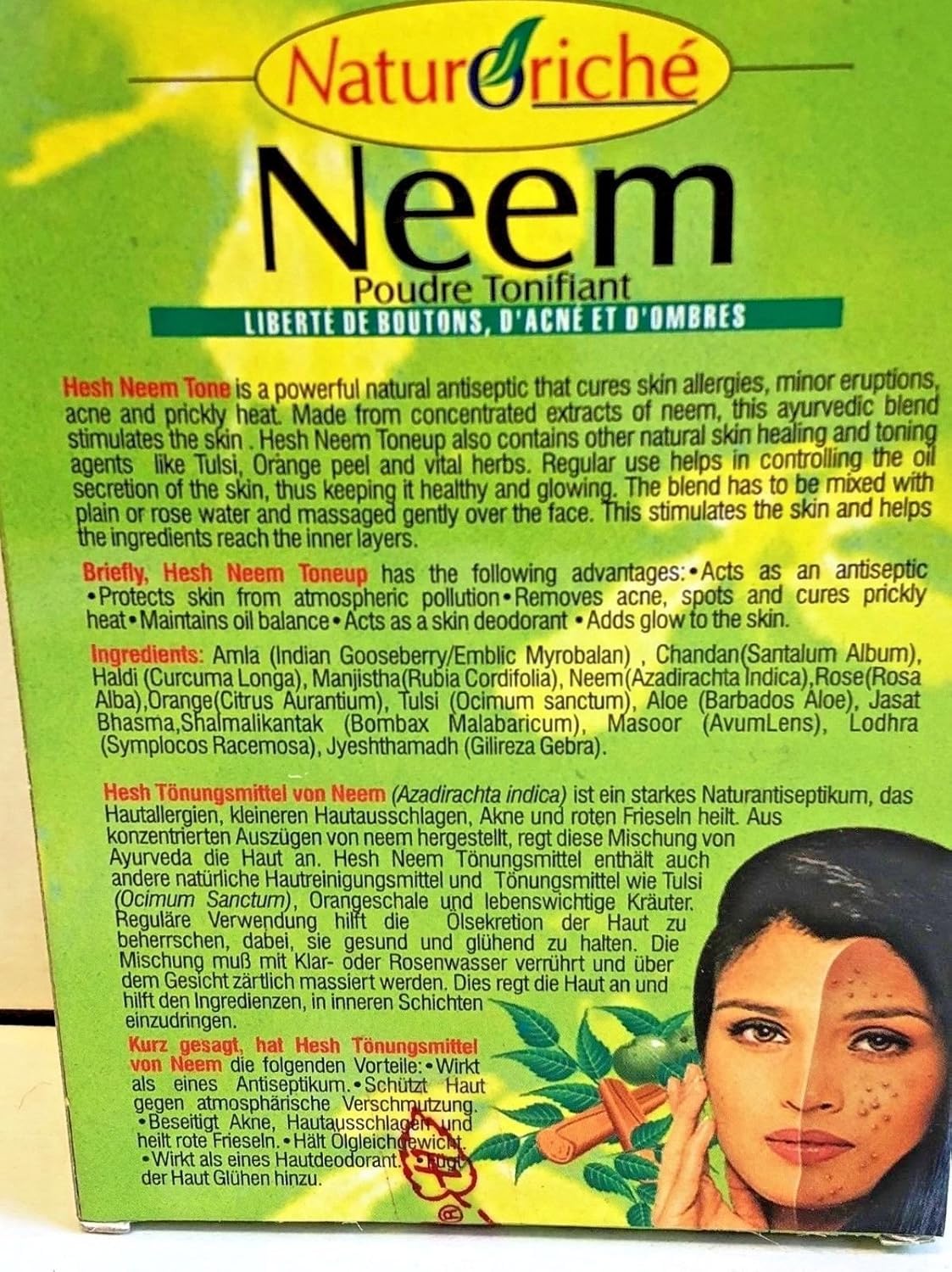 Hesh Neem Tone Powder, 4 x 100 g