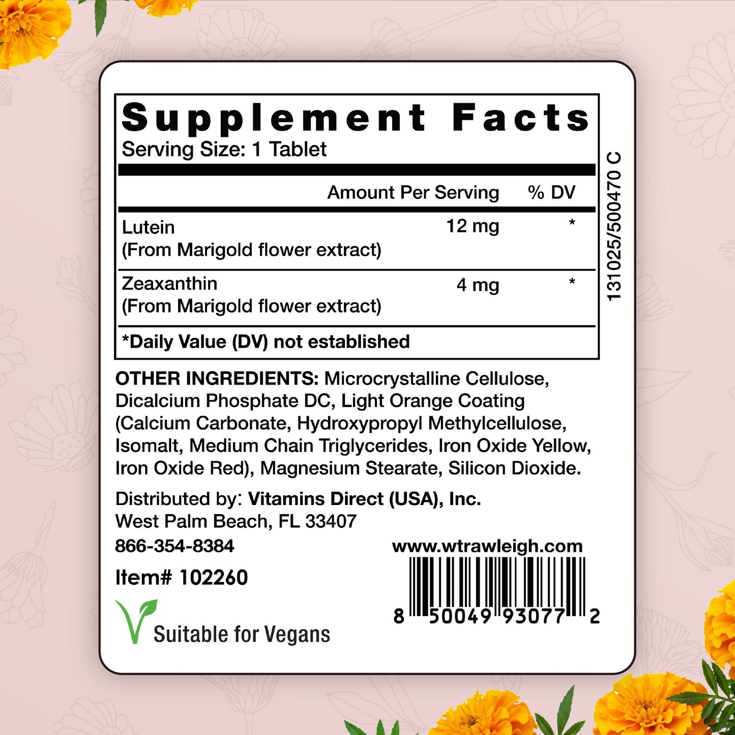 Rawleigh Lutein & Zeaxanthin 30 Vegan Tablets
