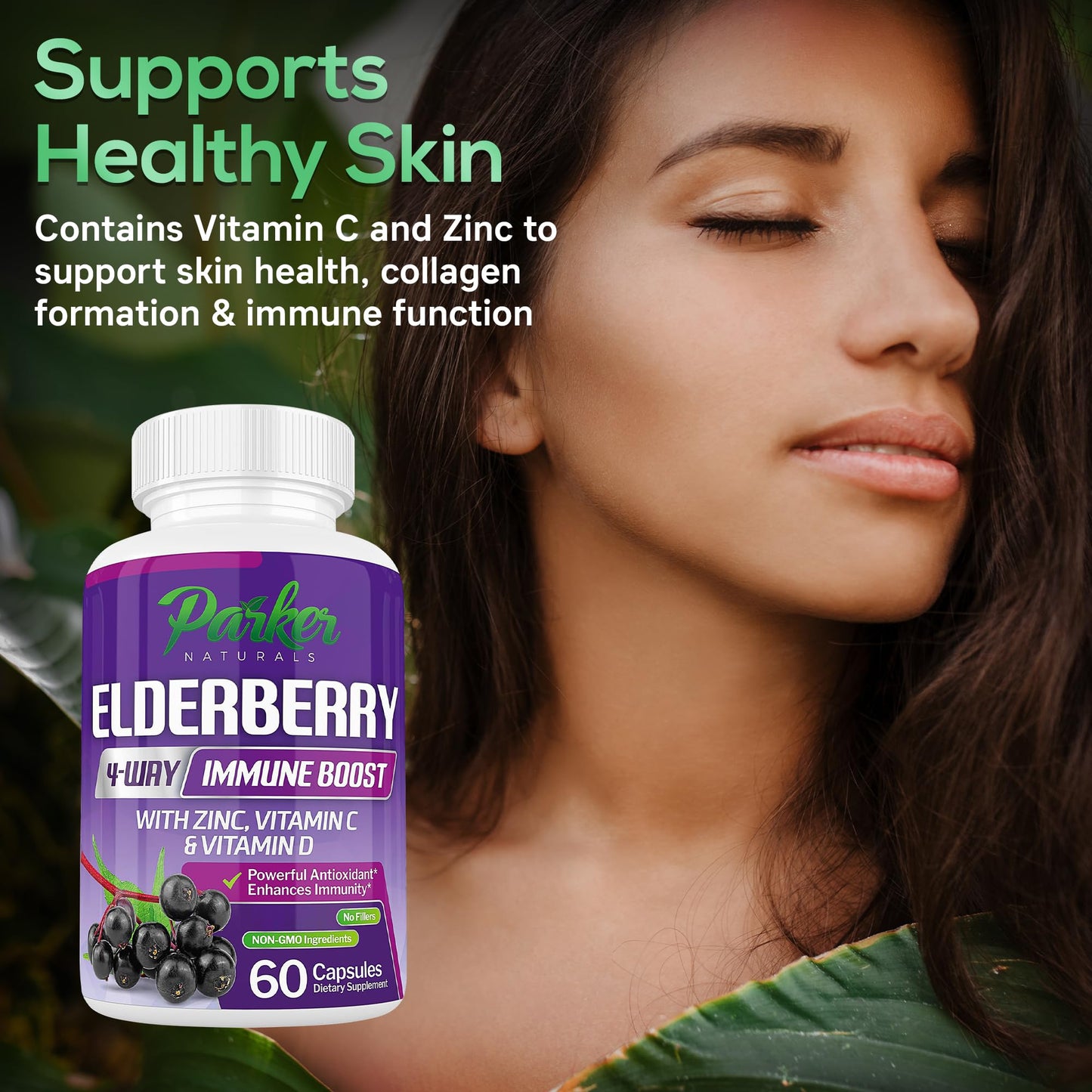 Parker Naturals Organic Elderberry Capsules, 60 Capsules