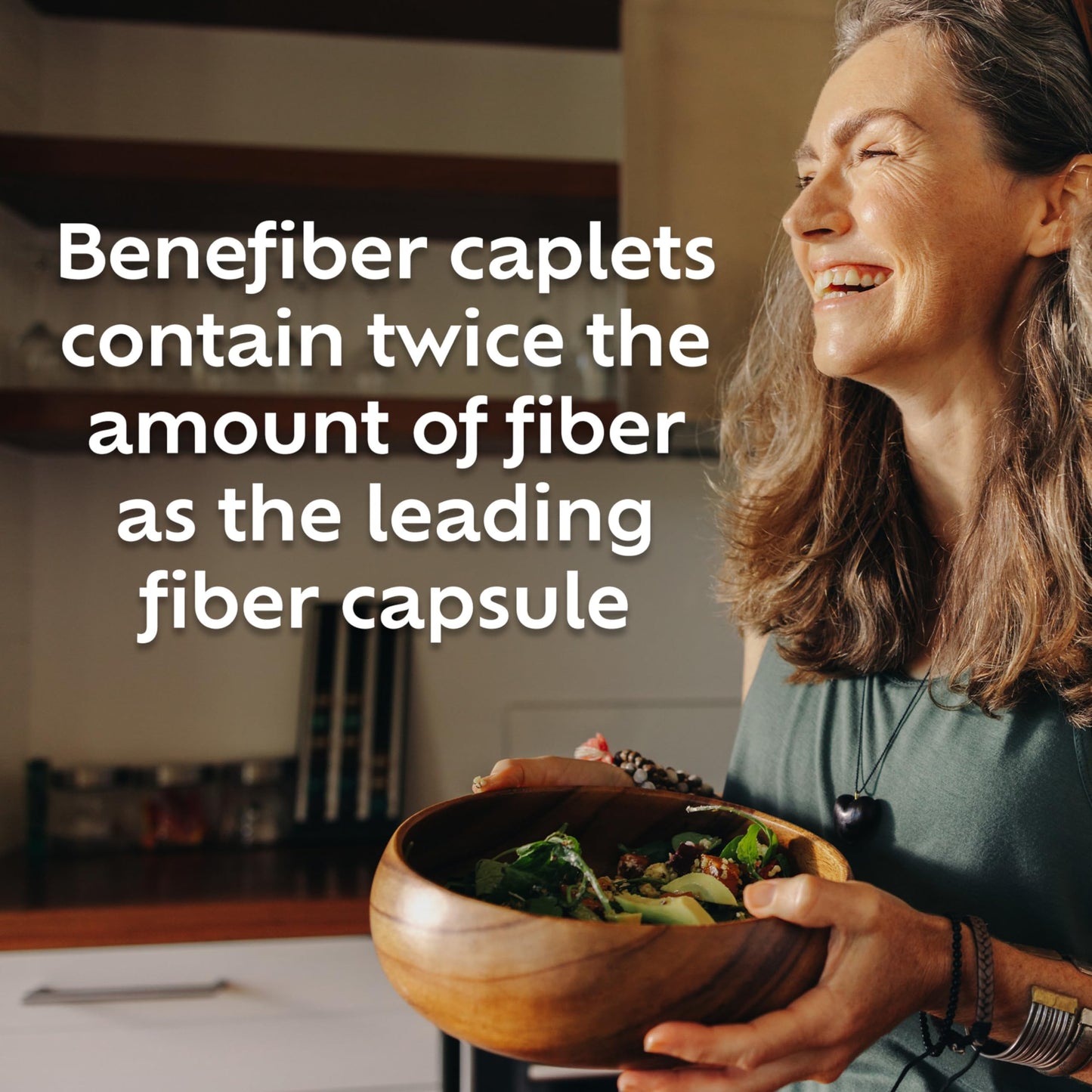 Benefiber Prebiotic GLP-1 Friendly Fiber Supplement Caplet, 84 Count