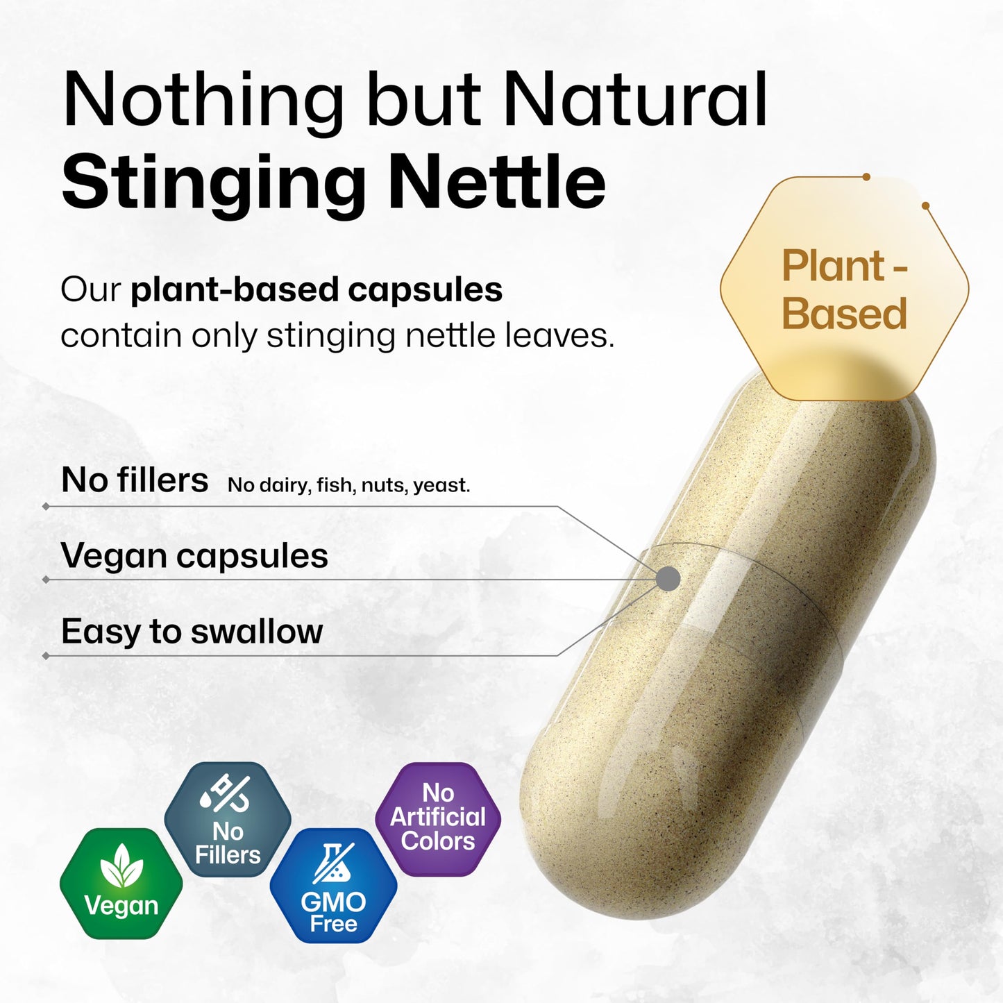 BIO KRAUTER Stinging Nettle for Seasonal Support - Stinging Nettle Root Supplement (Urtica Dioica) 1200 mg for Urinary Tract Support & Daily Wellness 250 Capsules
