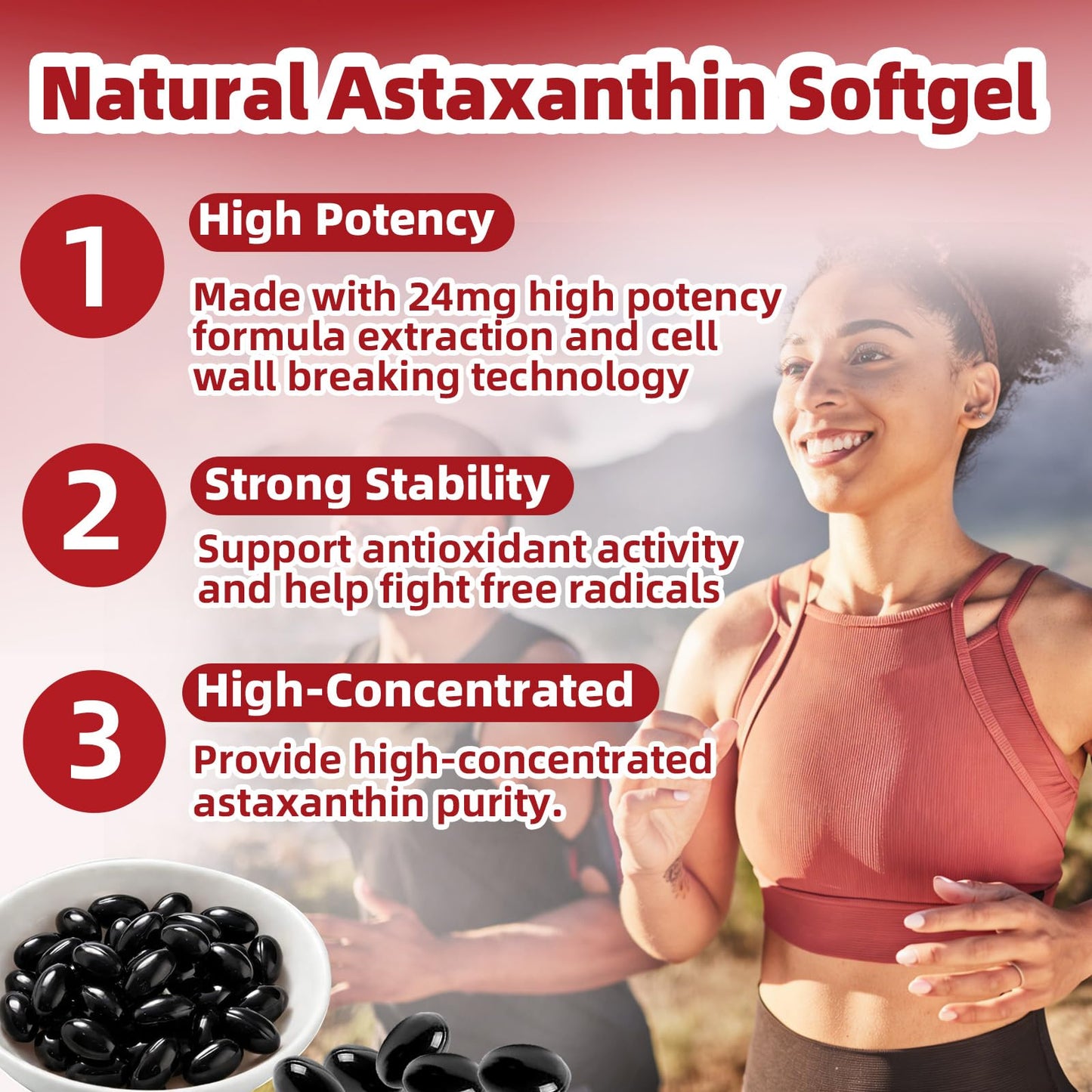 Skiseoy Astaxanthin 24mg Softgels, 300 Count