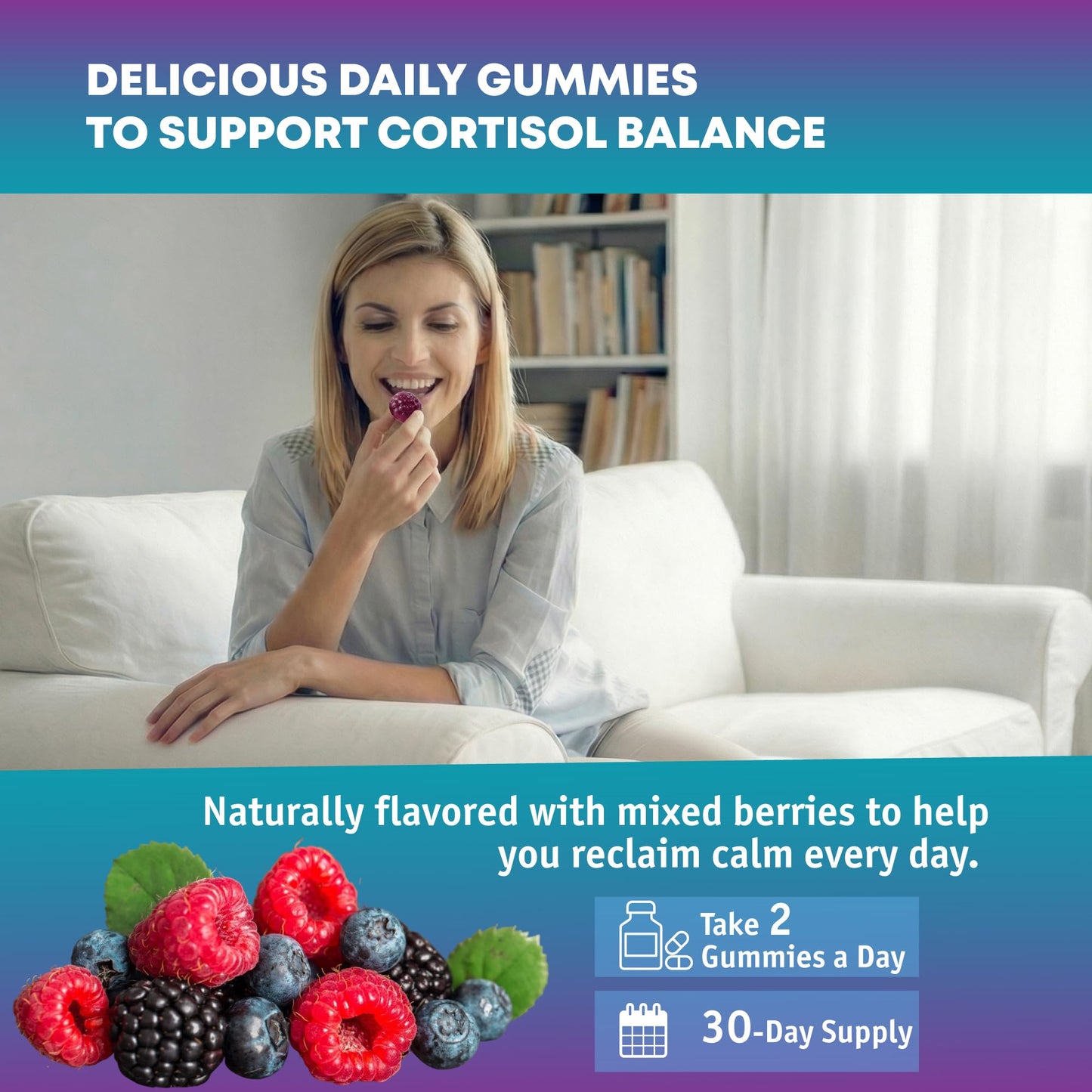 Optiwav Cortisol Reducer Gummies 60 Count