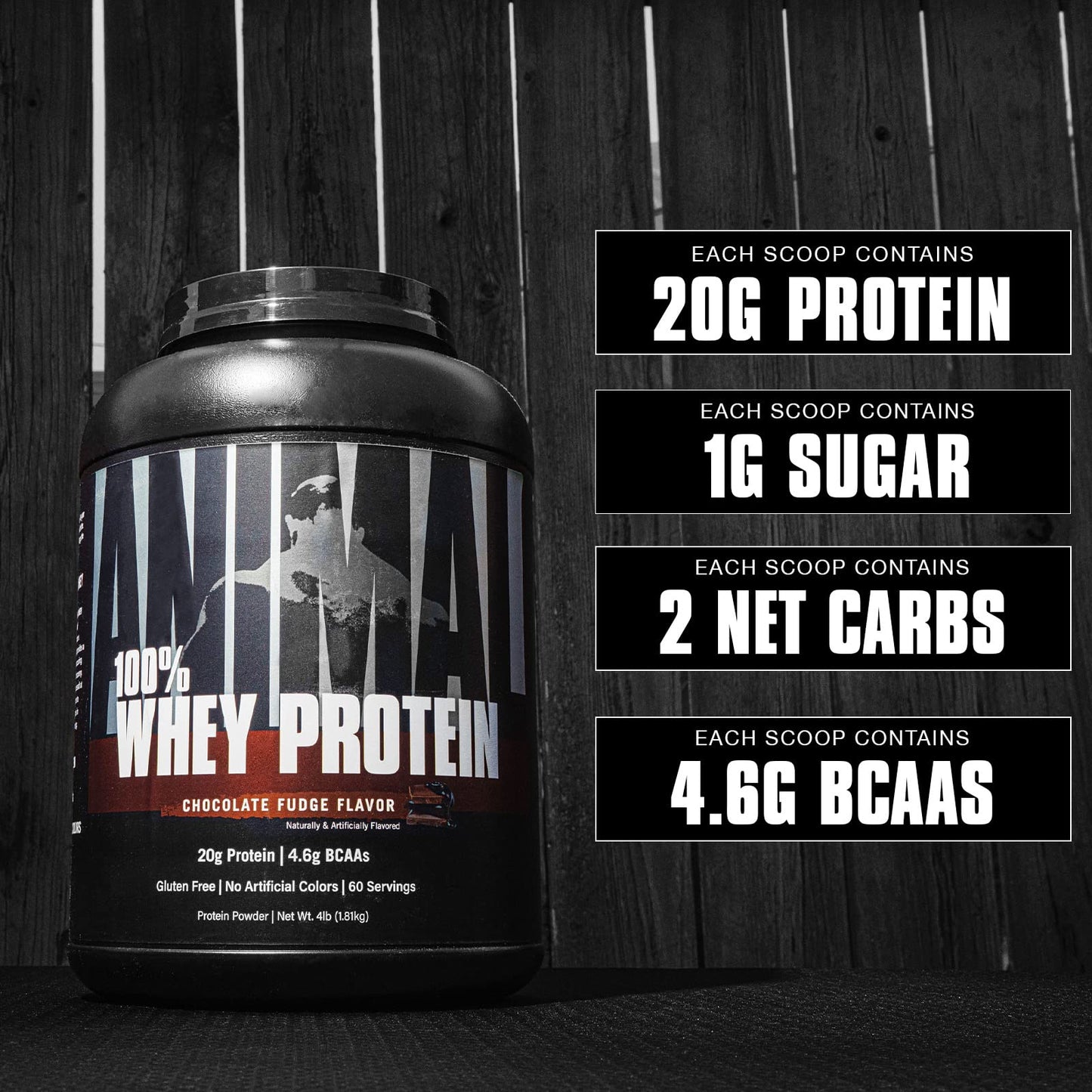 Animal 100% Whey Protein Powder – Whey Blend, Pre- or Post-Workout, 1 Pack