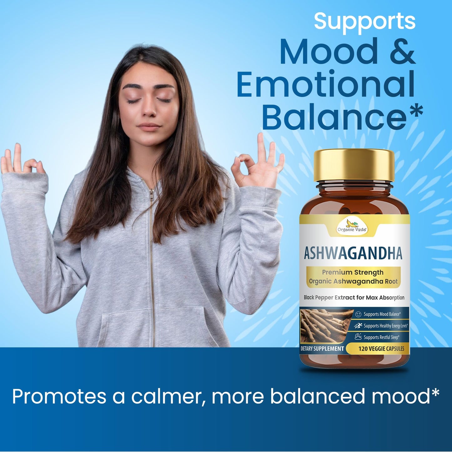 Organic Veda Ashwagandha Capsules 120