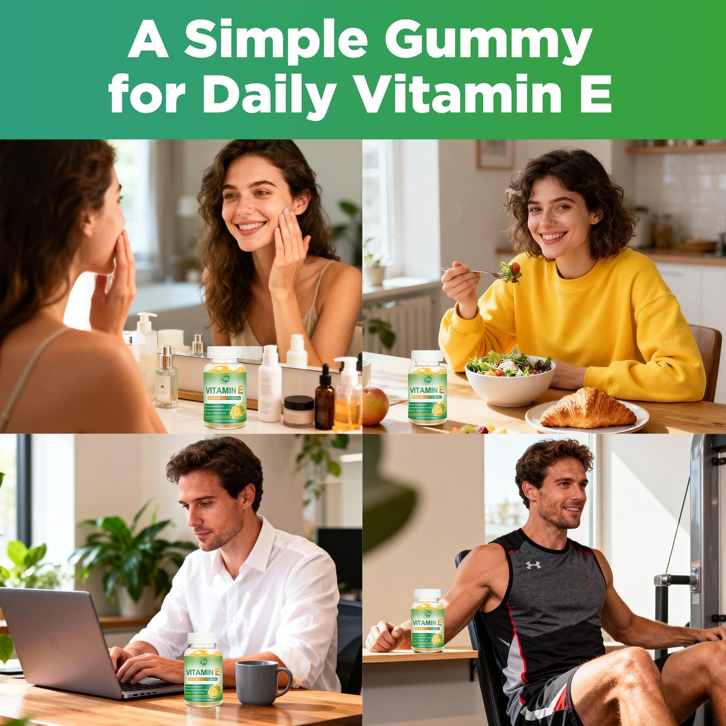 Laicuherb Vitamin E Gummies for Skin & Immune, 60 Count