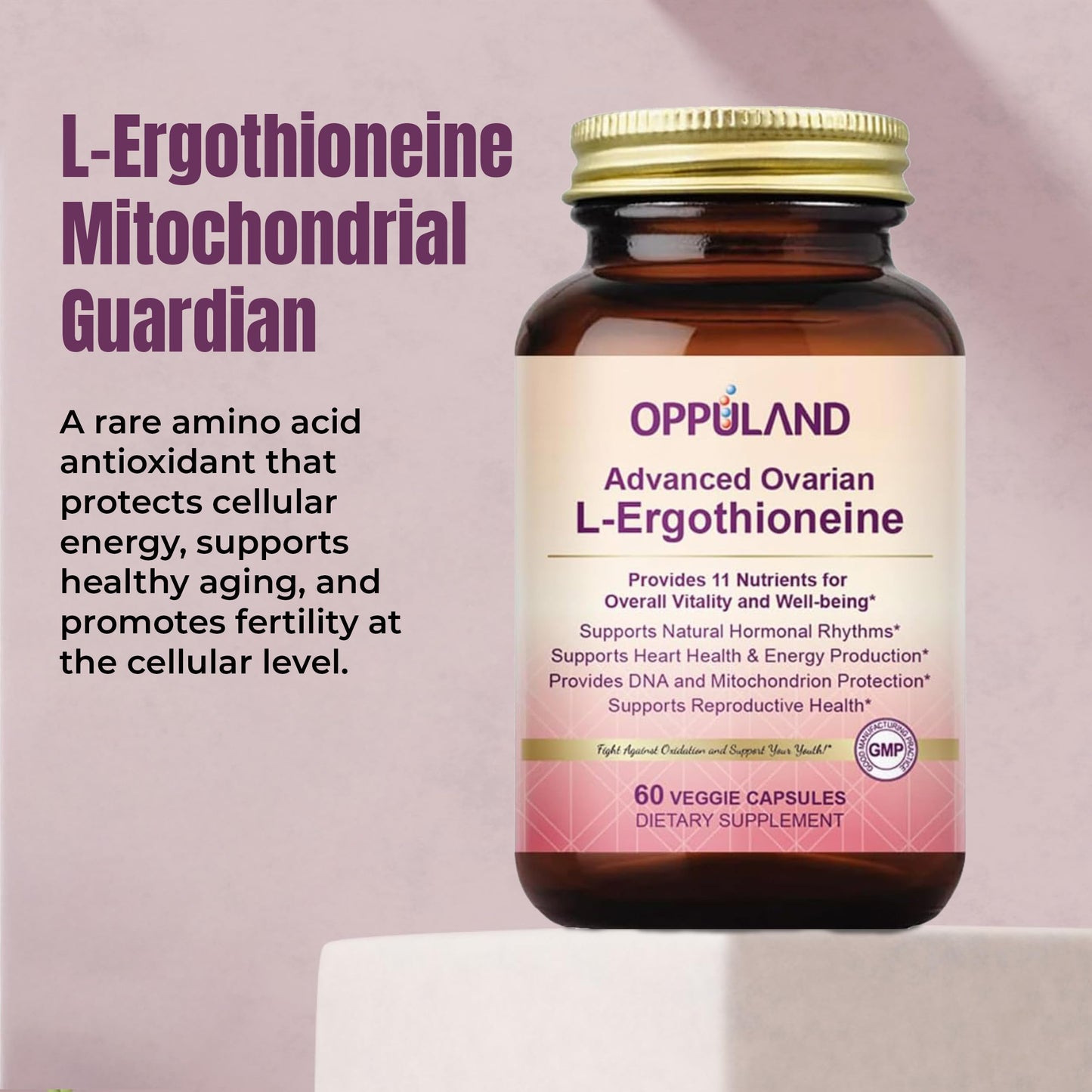 oppuland L-Ergothioneine Supplement for Women Capsule 60 Count
