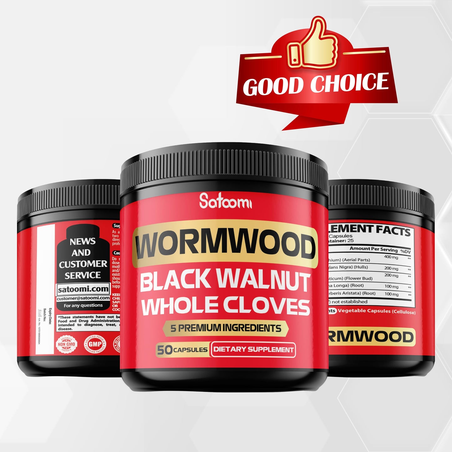 Satoomi 5-in-1 Wormwood Capsule, 100 Capsules