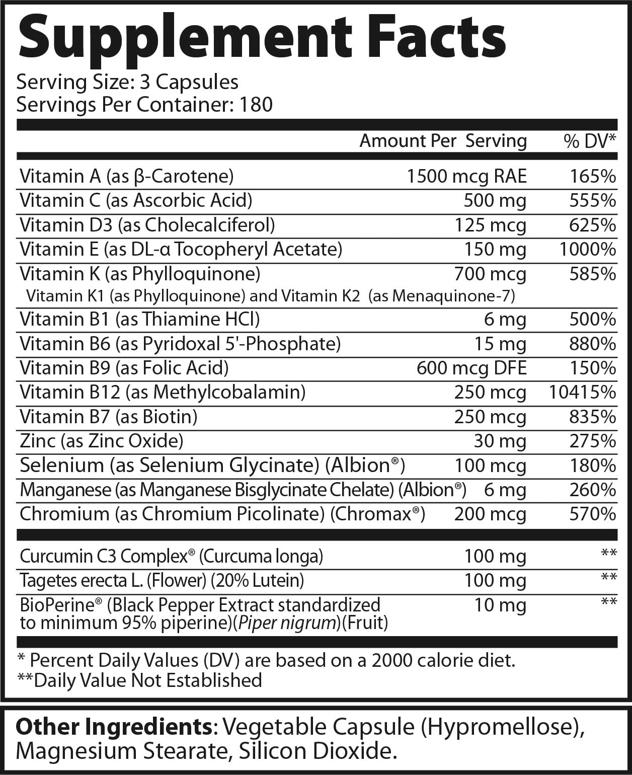 Ekkovision Multivitamin Capsule 540 Count