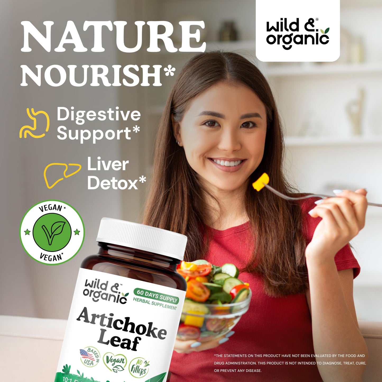 Wild & Organic Artichoke Leaf & Ginger Root 120 Capsules