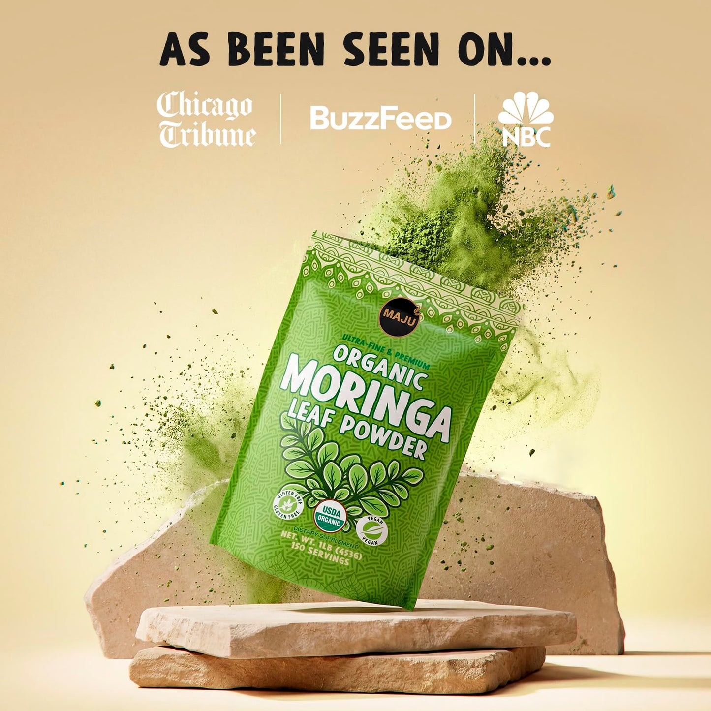 Maju Superfoods Organic Moringa Powder 16 oz