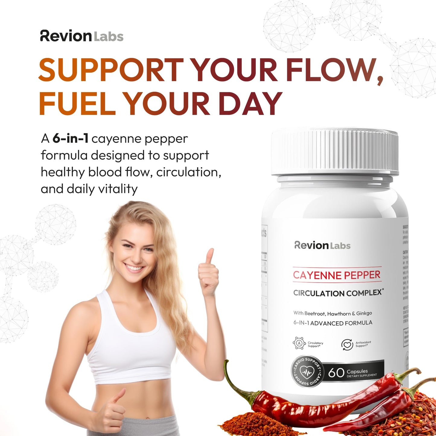 Revion LABS Cayenne Pepper Capsule 1 Count
