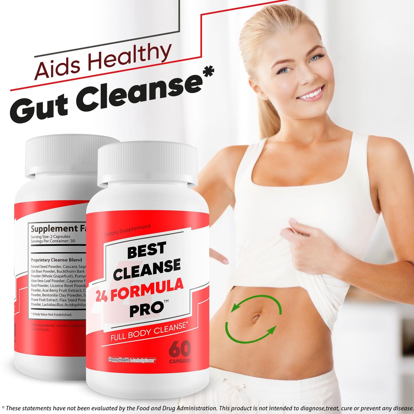 Happy Health Marketplace Best Cleanse 24 Formula Pro Capsule, 60 Count