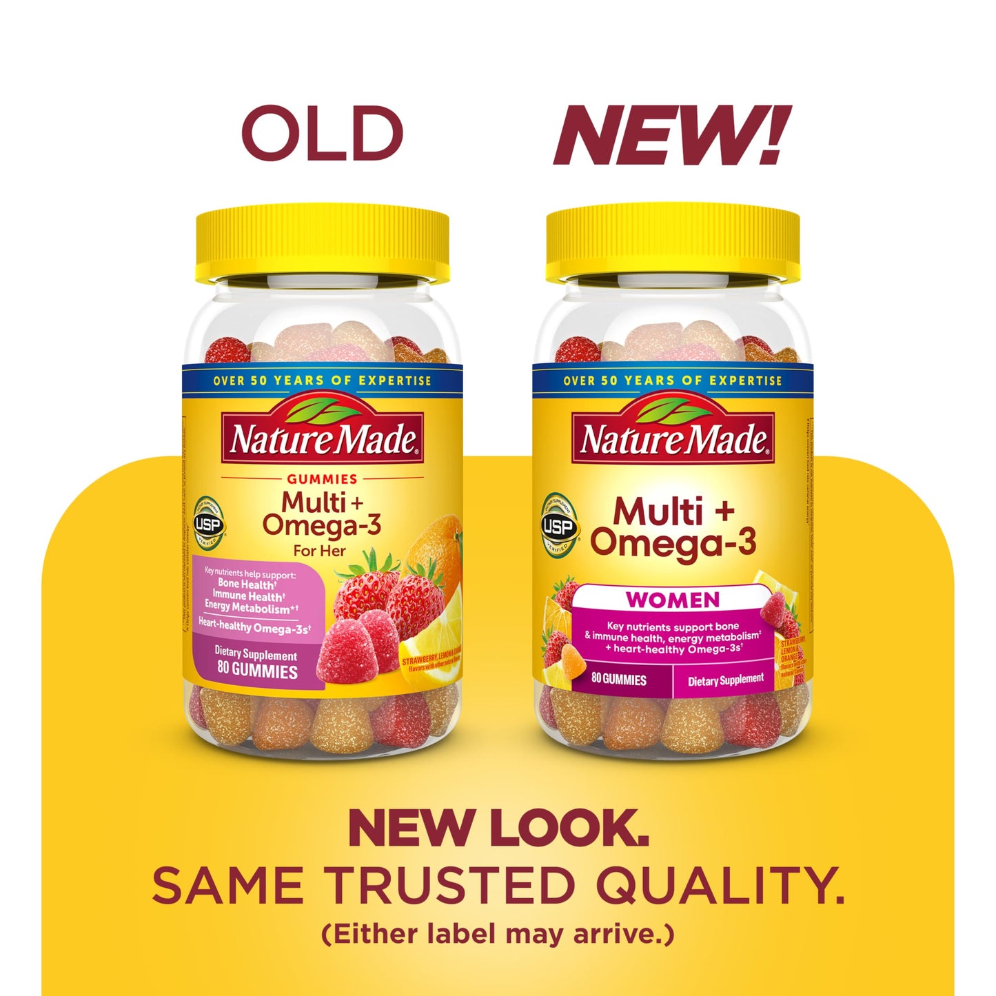 Nature Made Women's Gummy Multivitamins with Omega-3 80 Gummies