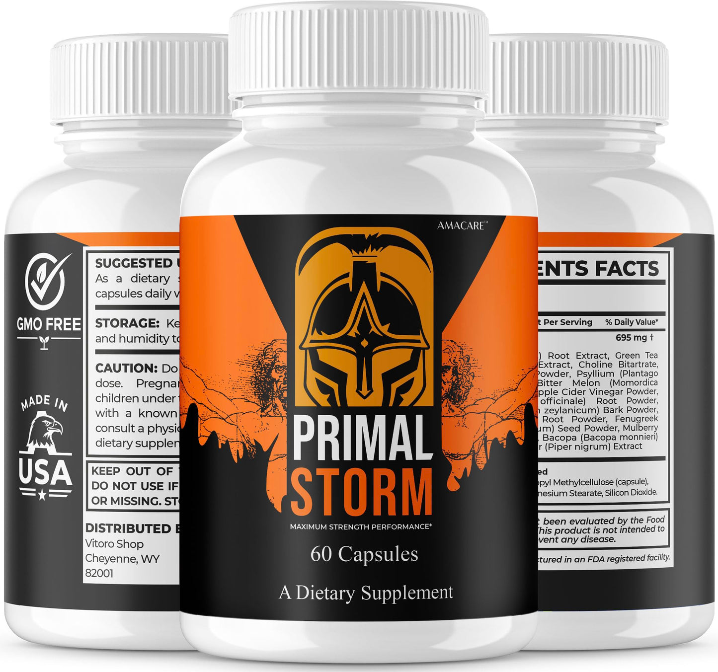 AMACARE Primal Storm Advanced PrimalStorm Capsules Formula, 300 Capsules