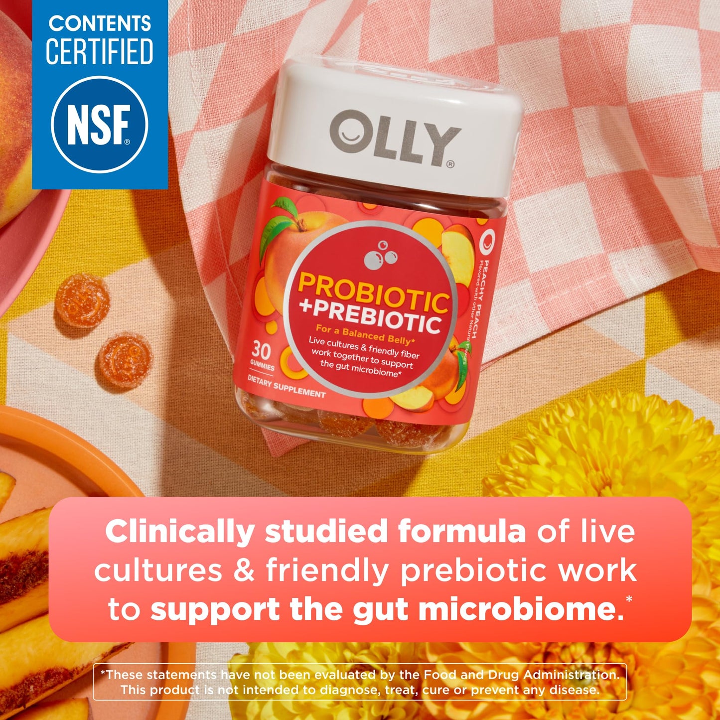 OLLY Probiotic + Prebiotic Gummy, 30 Count