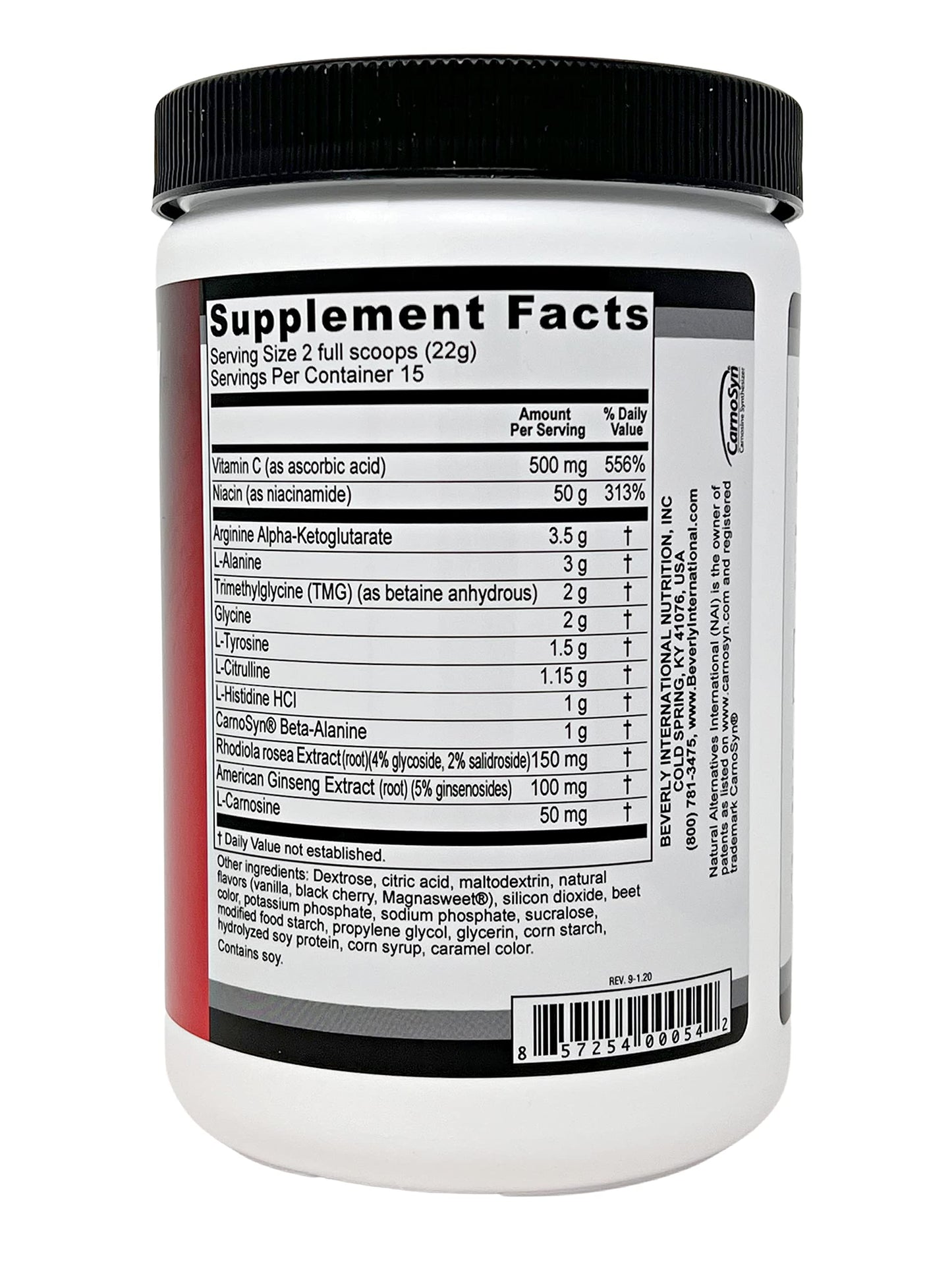 Beverly International Up-Lift Stimulant-Free Pre-Workout Powder 11.55 Ounce
