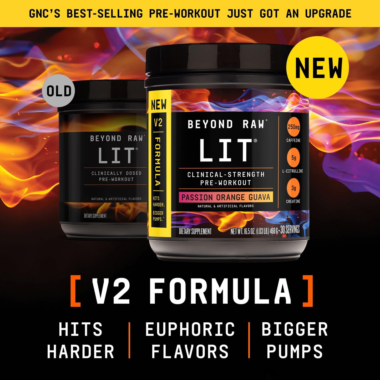 BEYOND RAW LIT V2 Clinical Strength Pre Workout Powder 16.5