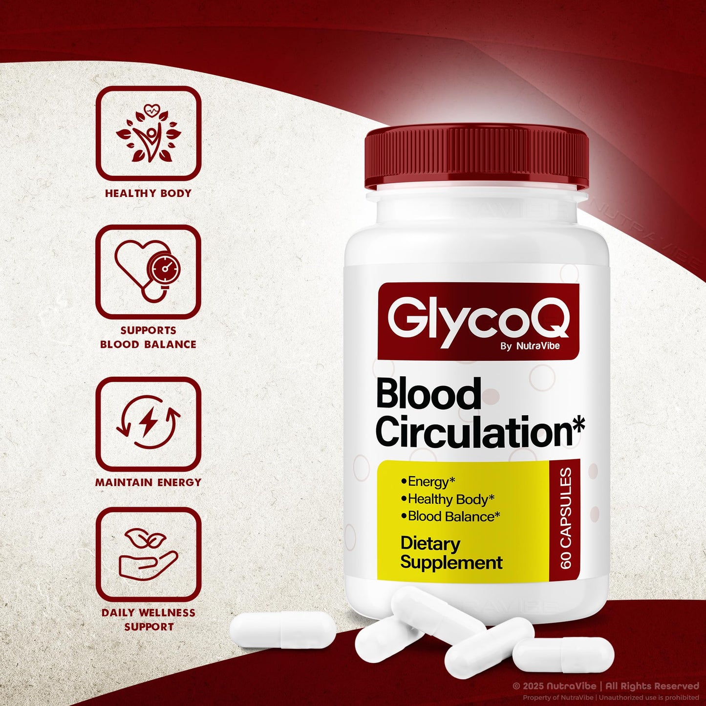 NutraVibe GlycoQ Capsules 120 Capsules