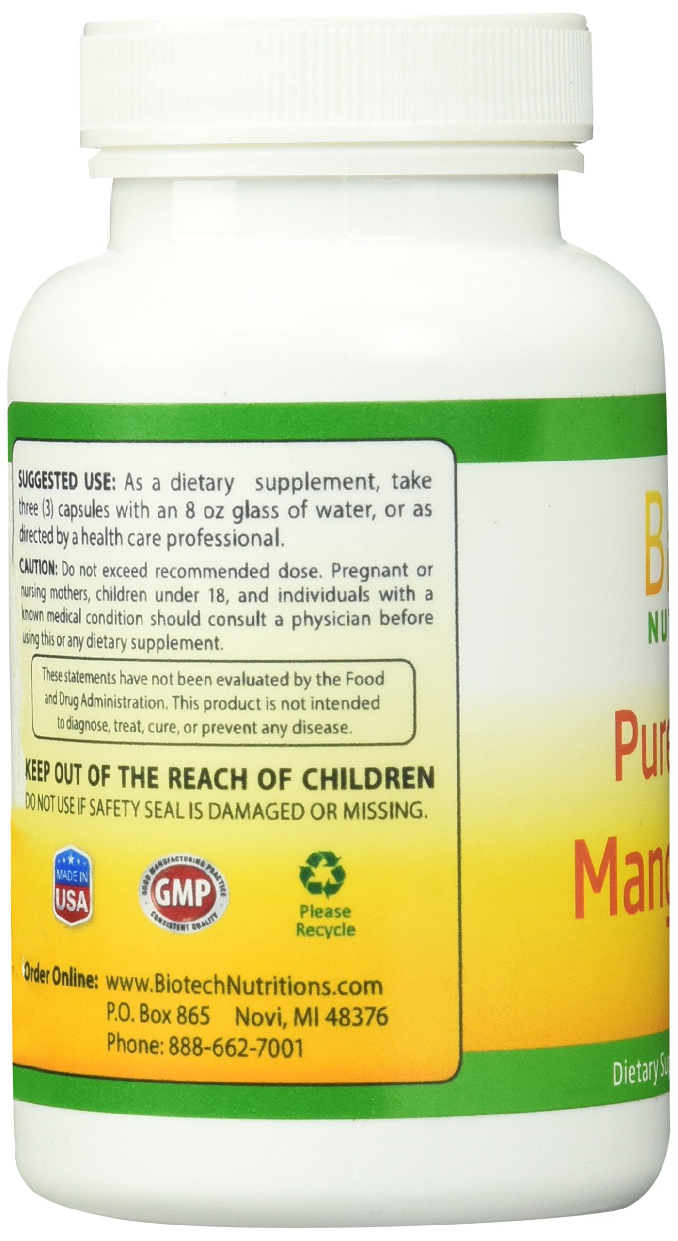 Biotech Nutritions Pure Mangosteen Capsules, 90 Capsules