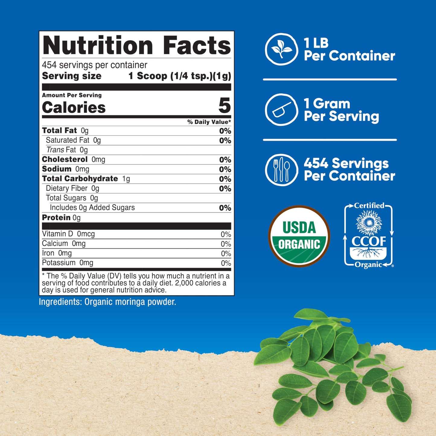 Nutricost Organic Moringa Powder 16.2